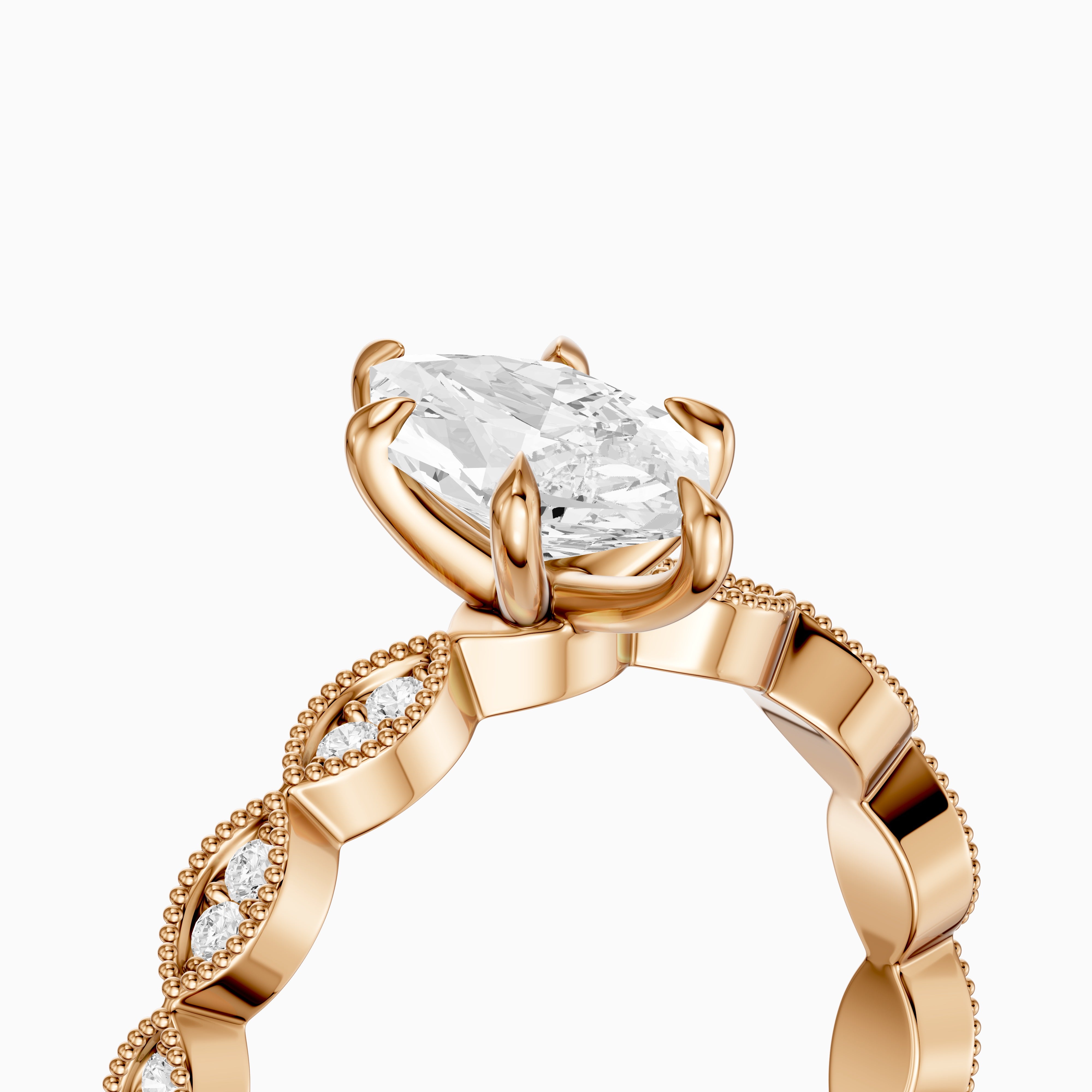 Mara Dutch Marquise Cut Moissanite Diamond Vintage Ring