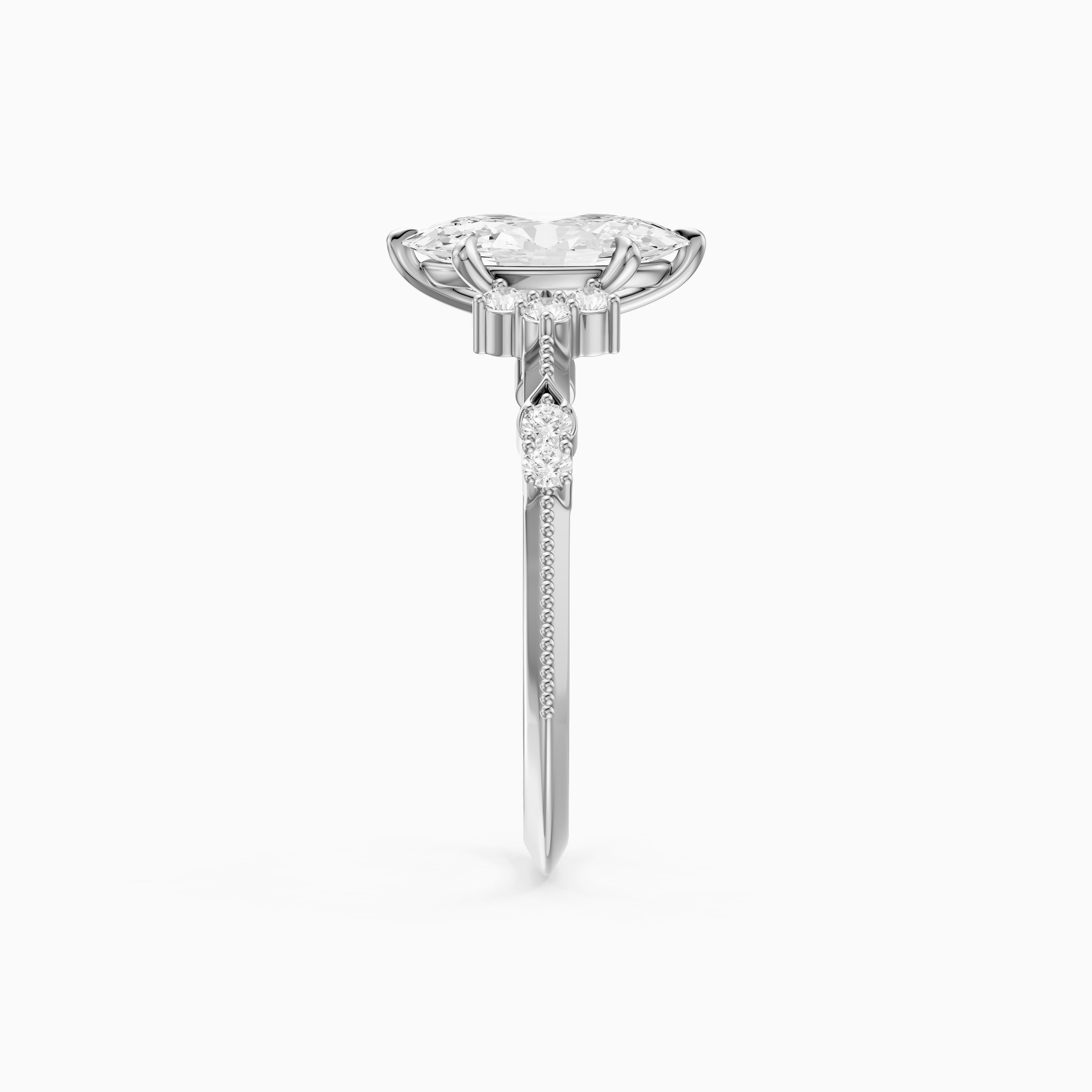Marlowe Moval Moissanite Diamond Vintage Inspired Ring