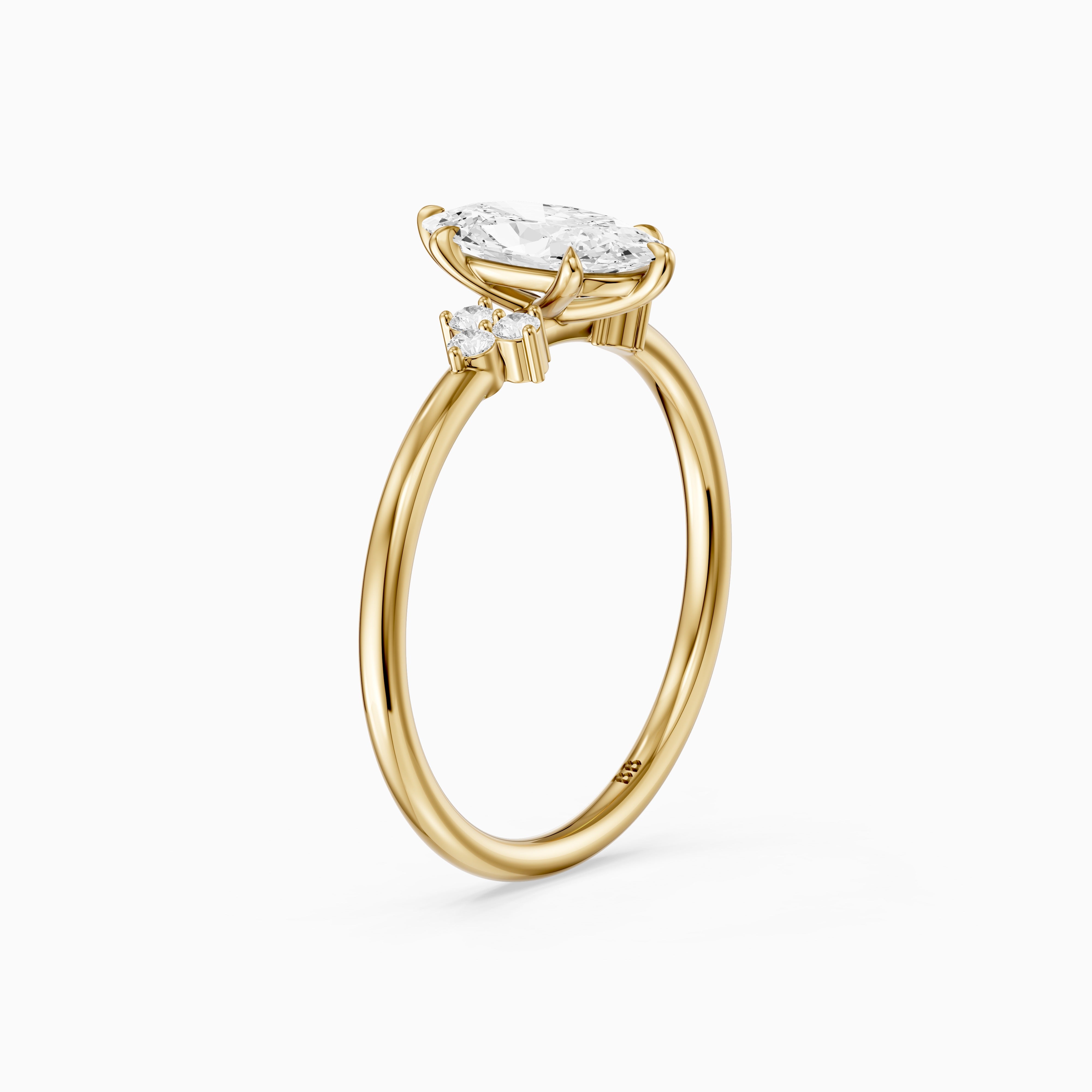 Elise Moval Lab Grown Diamond Cluster Accent Ring
