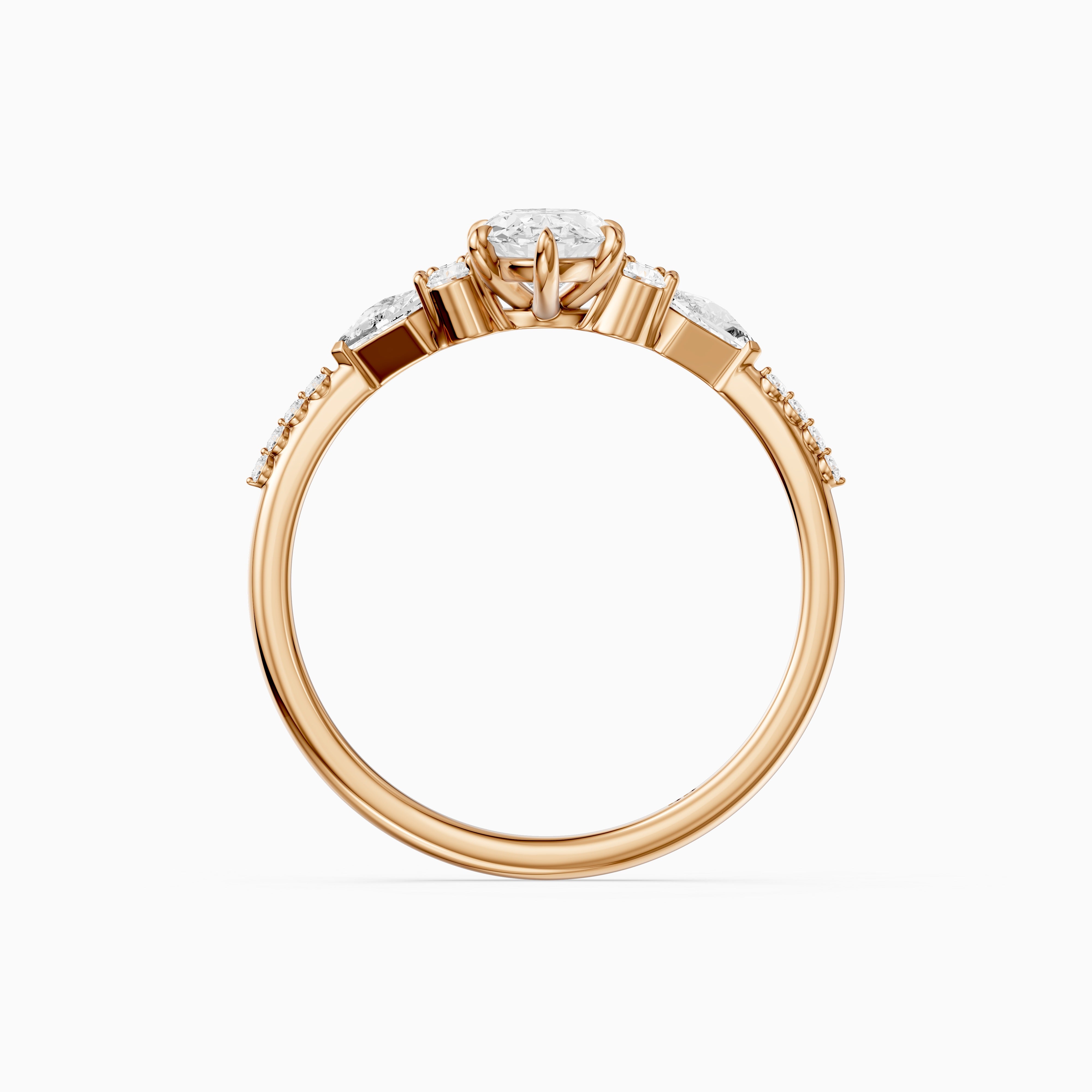 Esme Moval Lab Grown Diamond Cluster Ring with Kite Stones