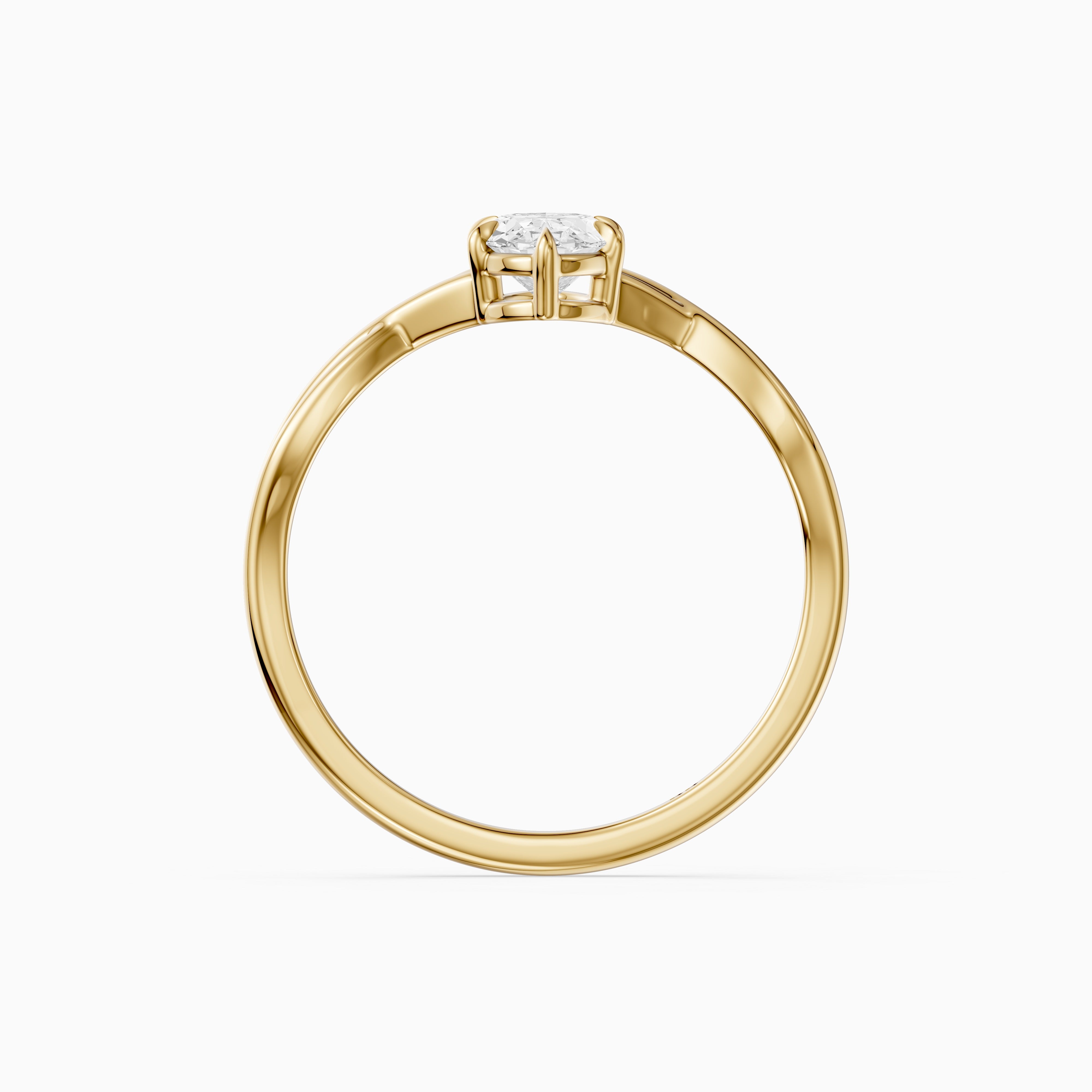 Lottie Moval Lab Grown Diamond Ring with Twisted Band
