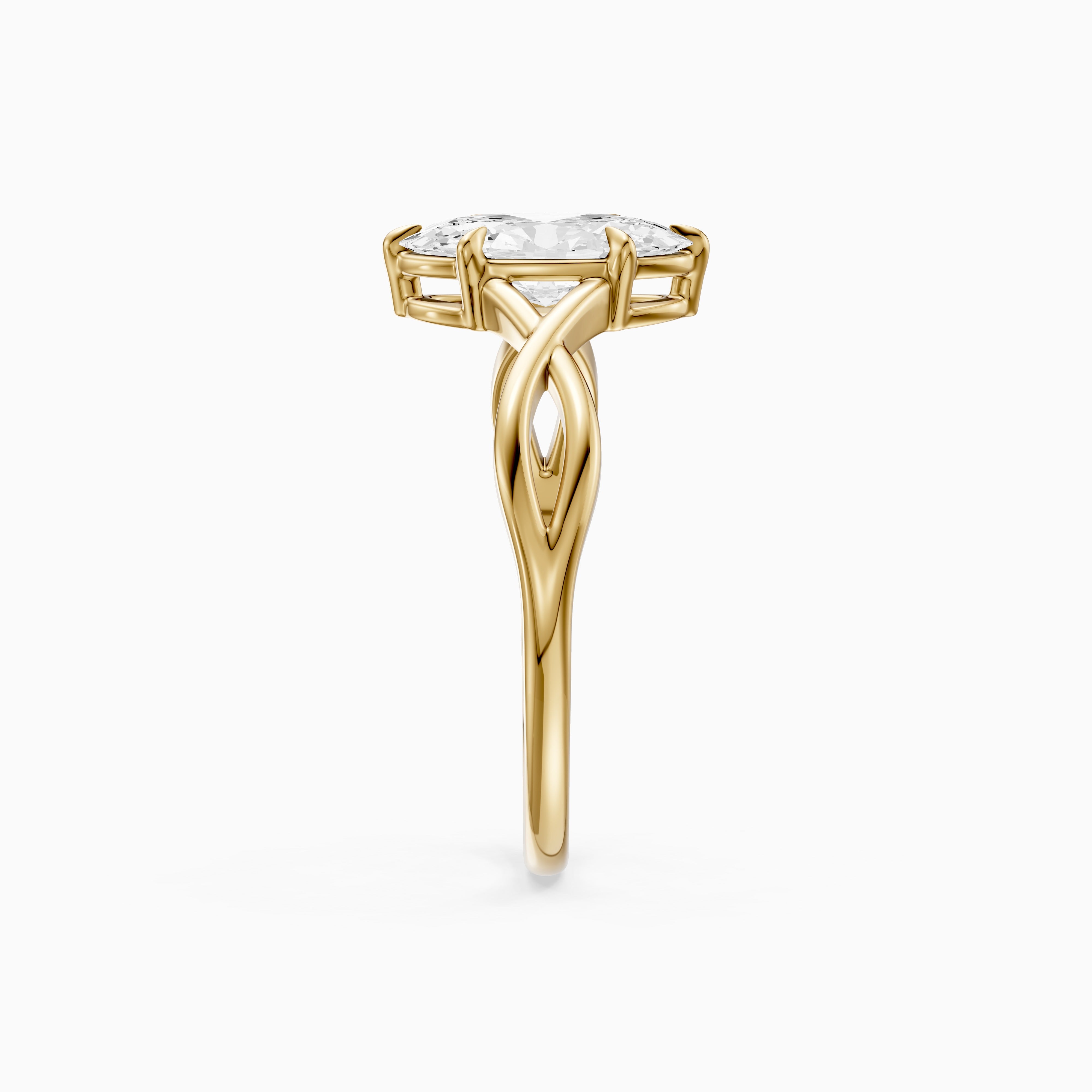 Lottie Moval Lab Grown Diamond Ring with Twisted Band