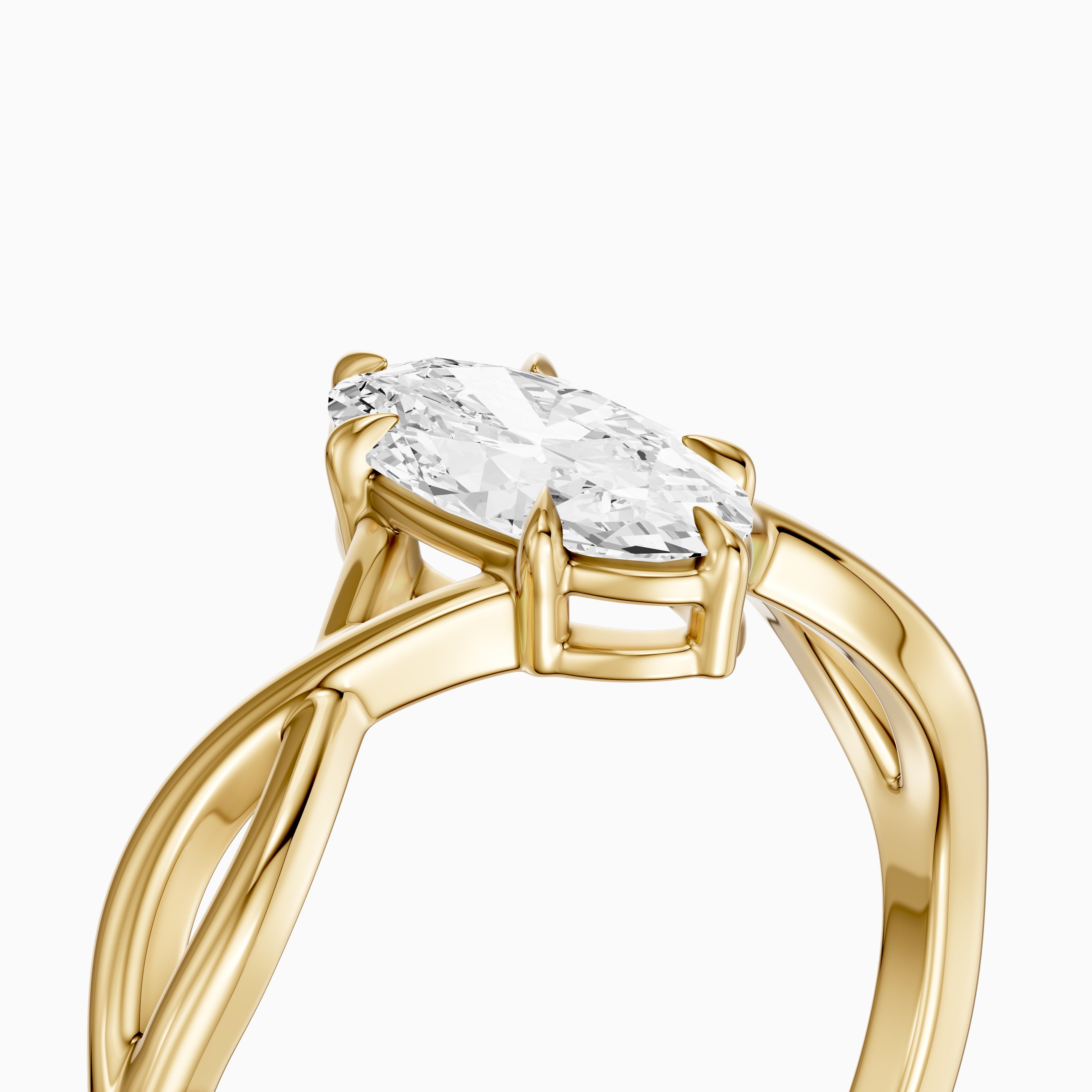 Lottie Moval Lab Grown Diamond Ring with Twisted Band
