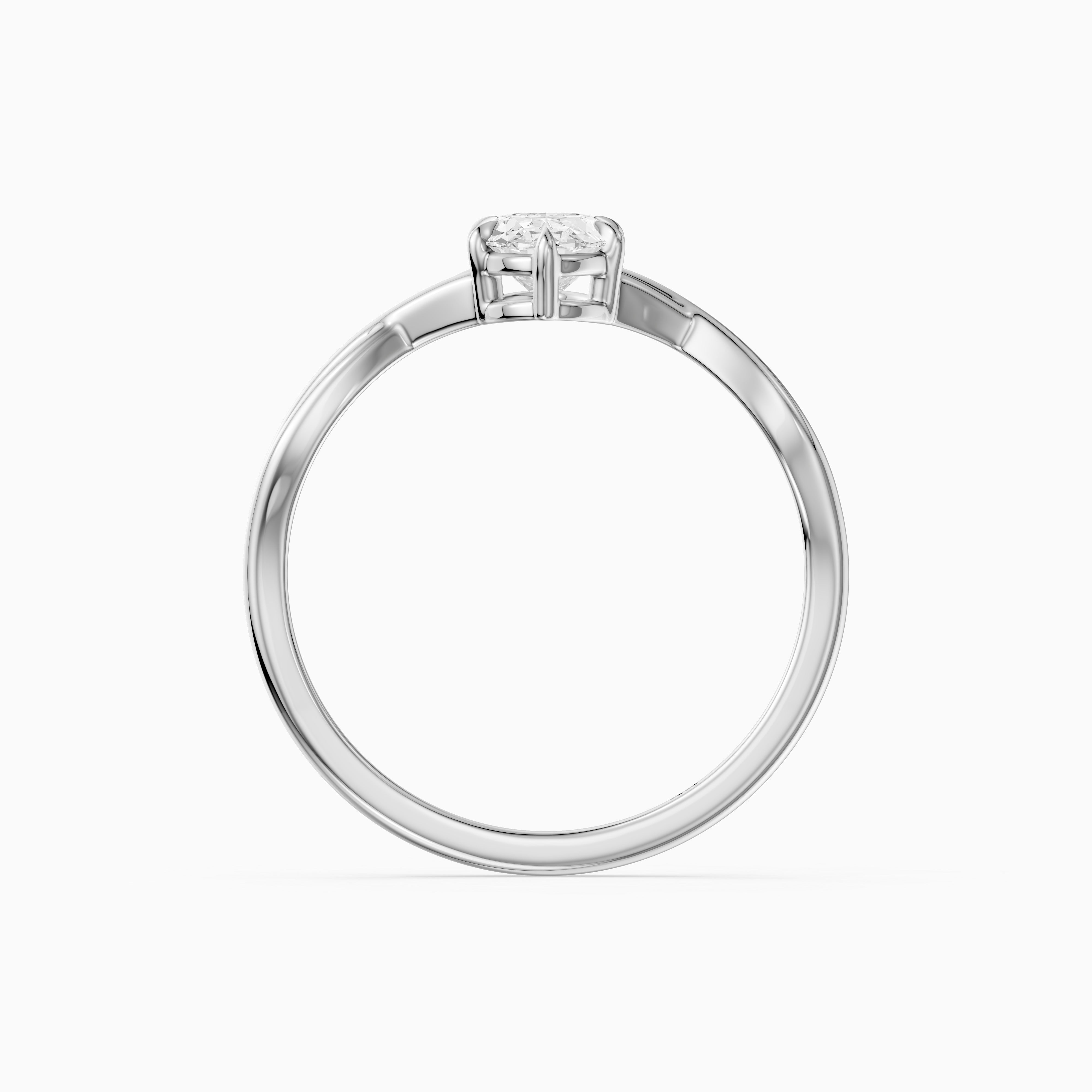 Lottie Moval Lab Grown Diamond Ring with Twisted Band