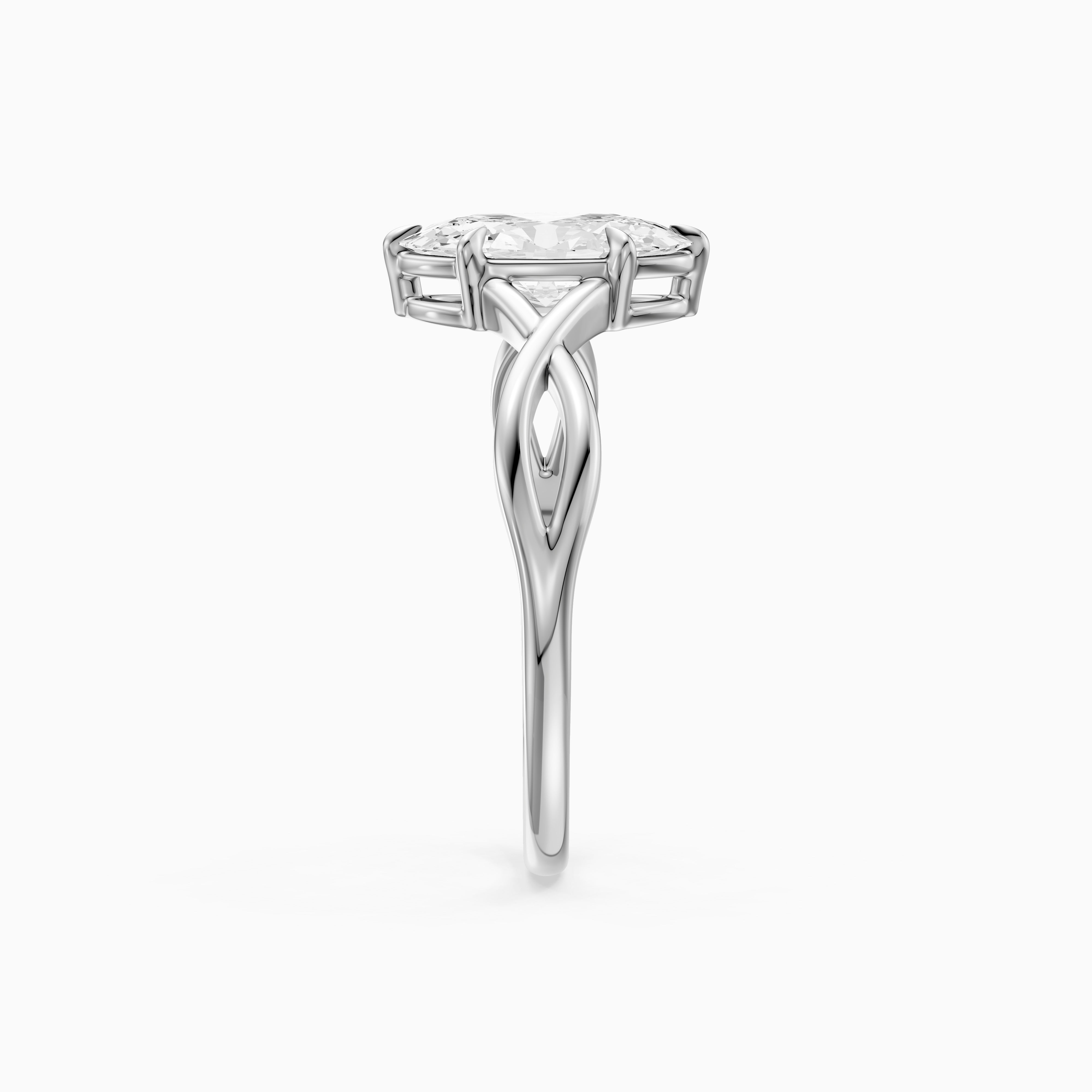 Lottie Moval Lab Grown Diamond Ring with Twisted Band