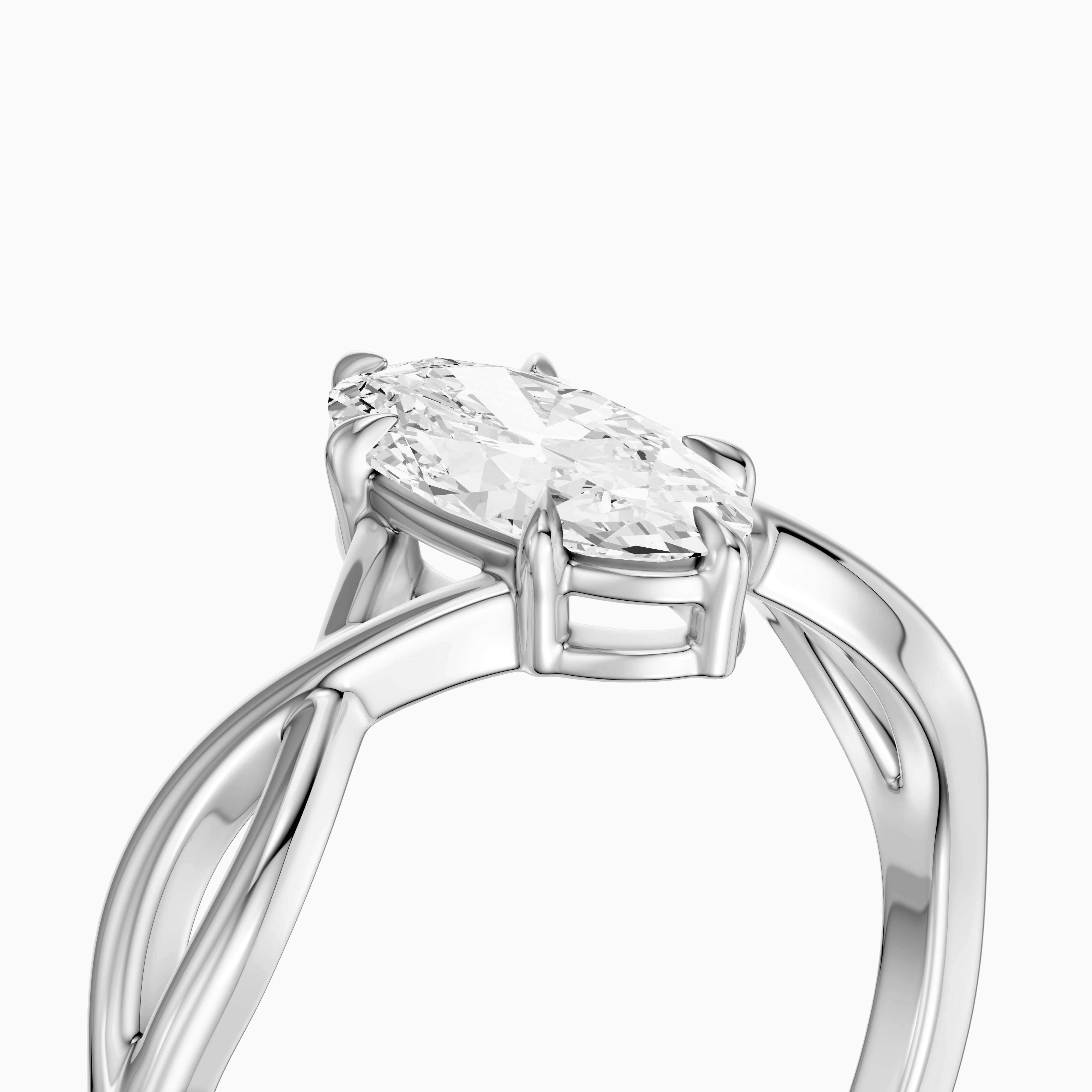 Lottie Moval Lab Grown Diamond Ring with Twisted Band