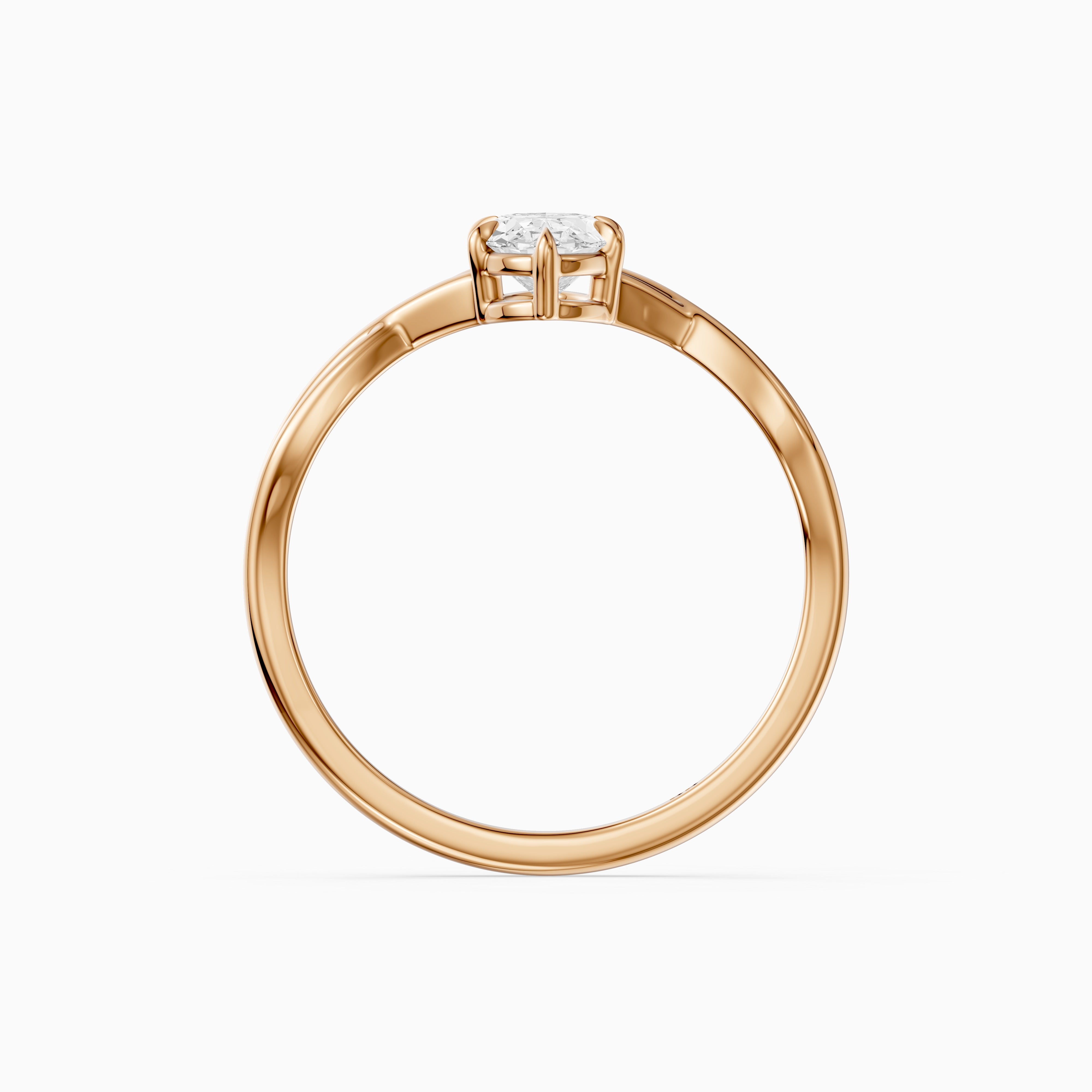 Lottie Moval Lab Grown Diamond Ring with Twisted Band