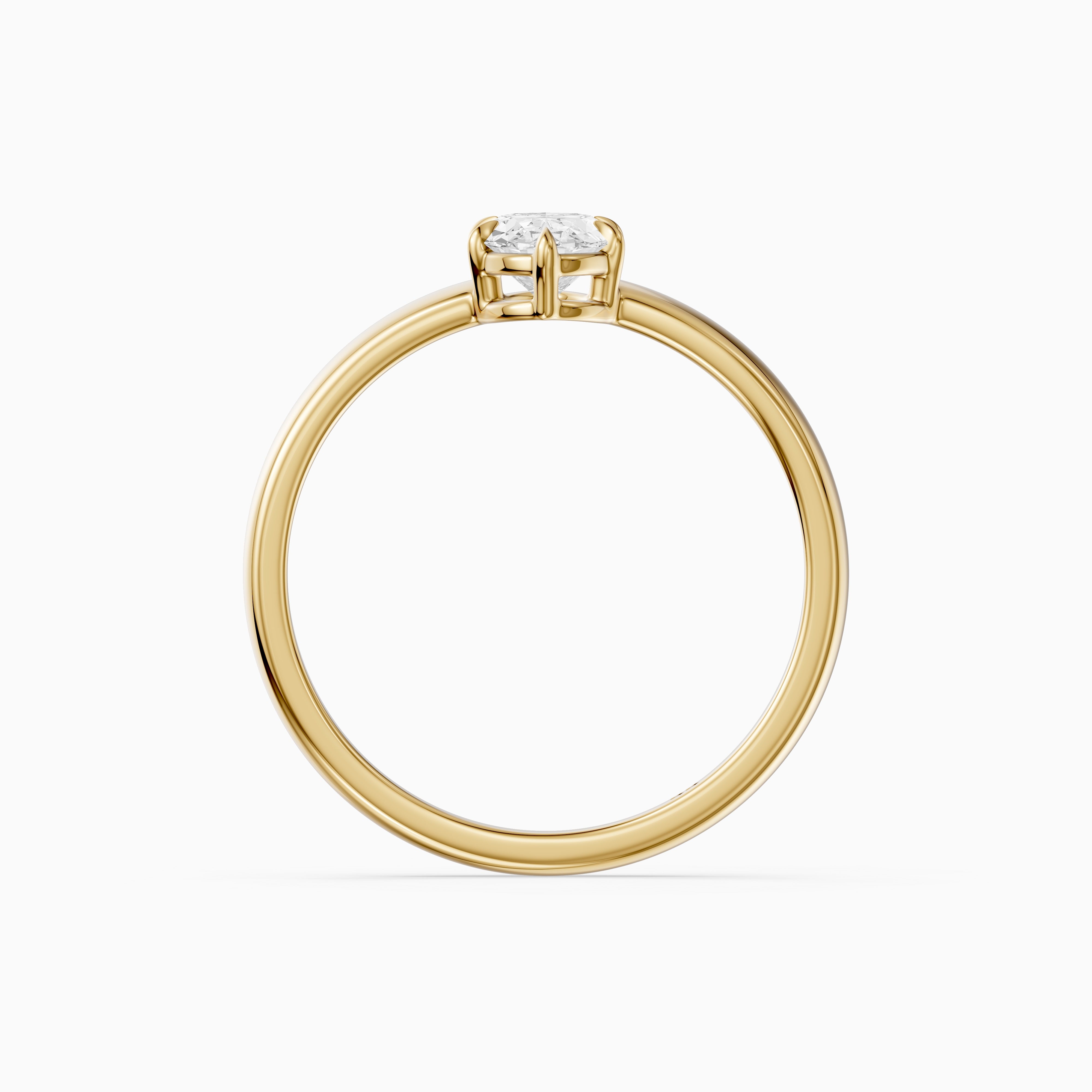 Cerys Moval Moissanite Diamond Solitaire Ring with Wide Band
