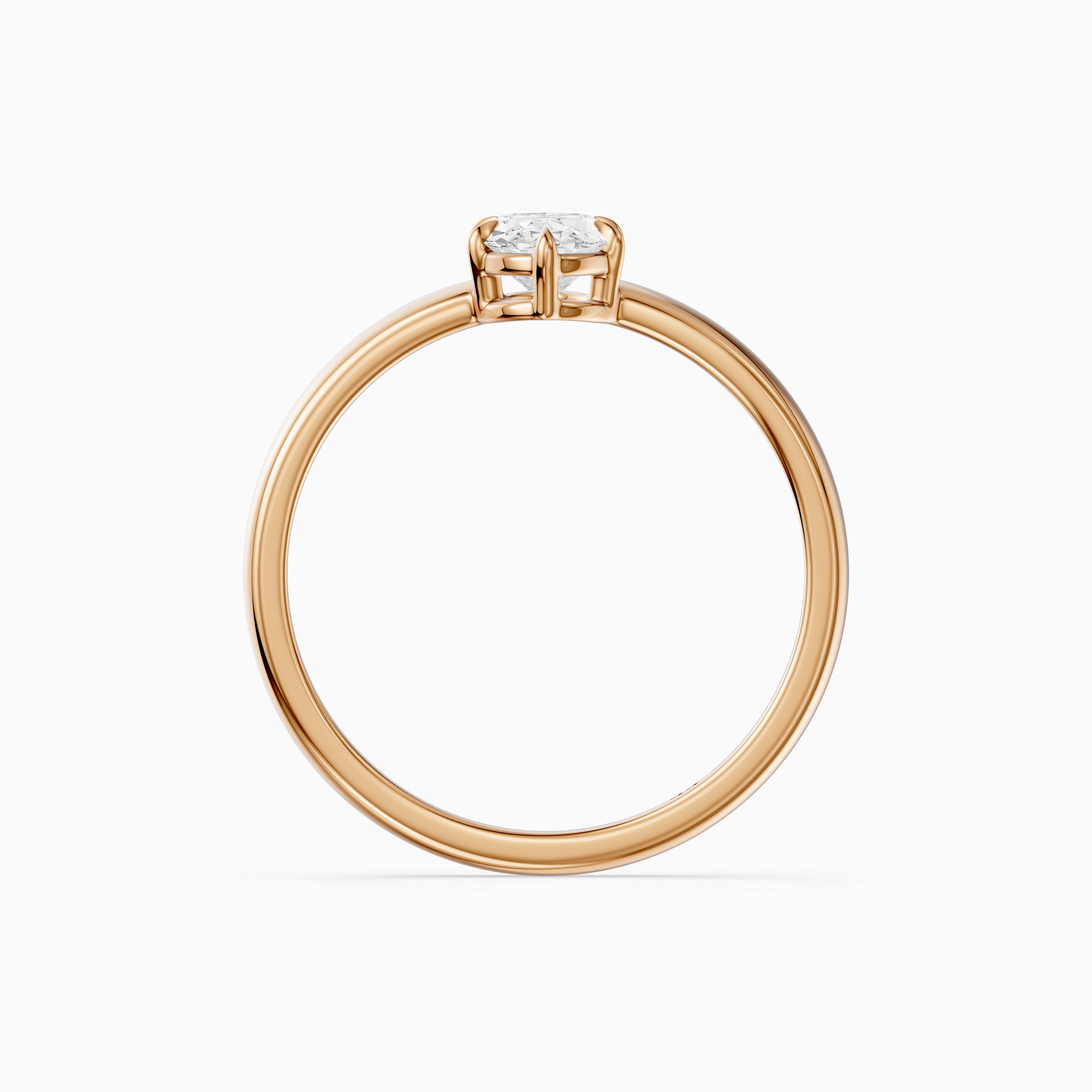 Cerys Moval Moissanite Diamond Solitaire Ring with Wide Band