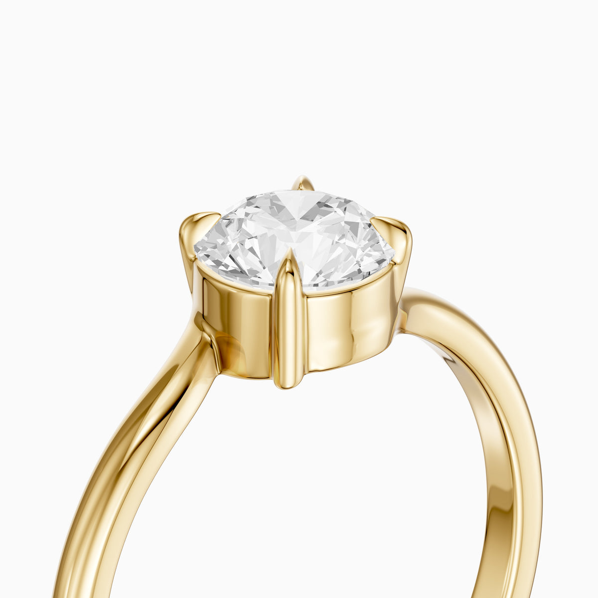 Elva Round Cut Solitaire Lab Grown Diamond Engagement Ring