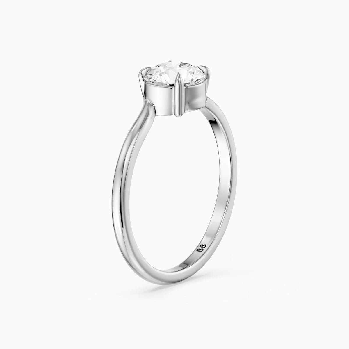 Elva Round Cut Solitaire Lab Grown Diamond Engagement Ring