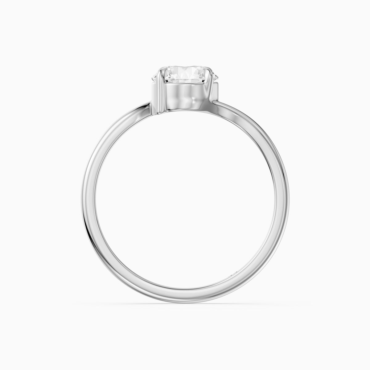 Elva Round Cut Solitaire Lab Grown Diamond Engagement Ring