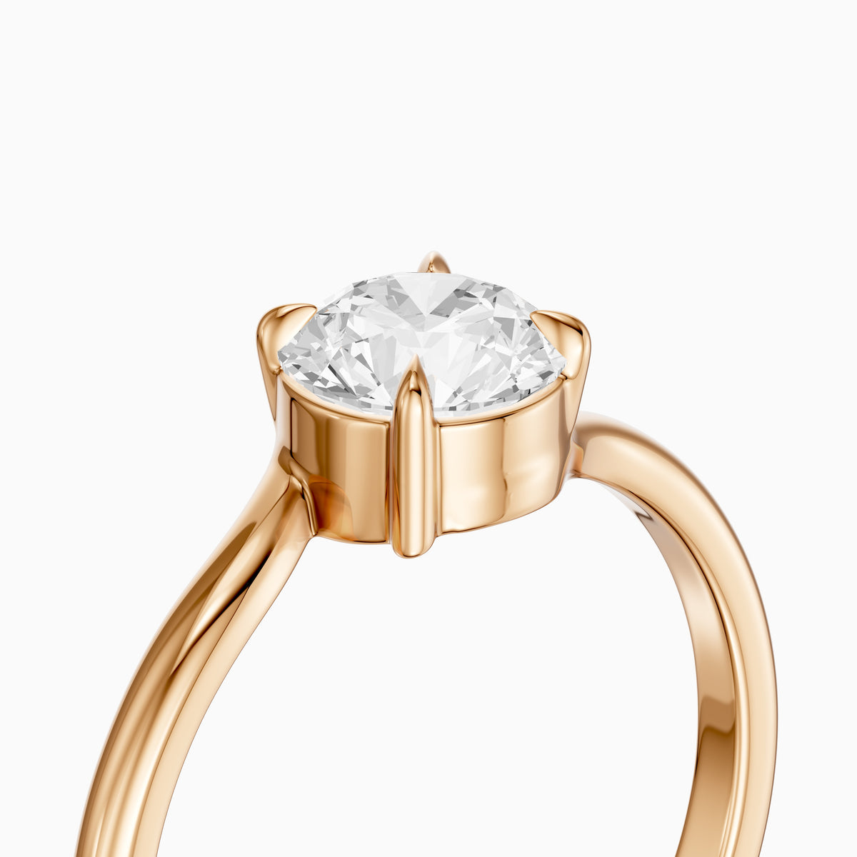 Elva Round Cut Solitaire Lab Grown Diamond Engagement Ring