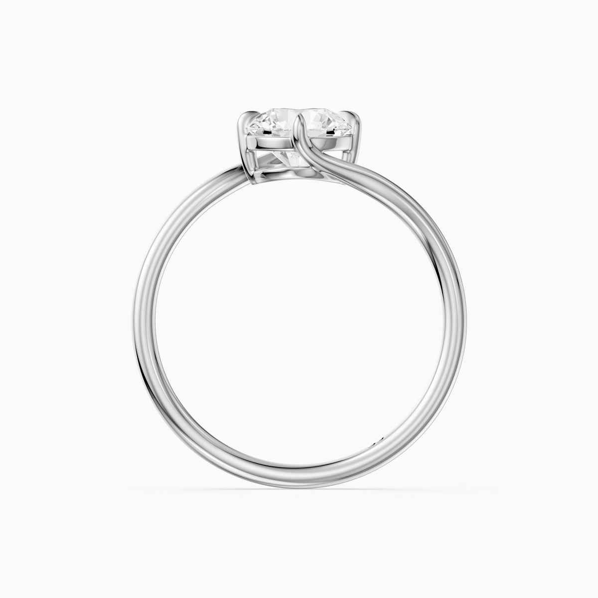 Aven Round Cut Solitaire Bypass Lab Grown Diamond Engagement Ring