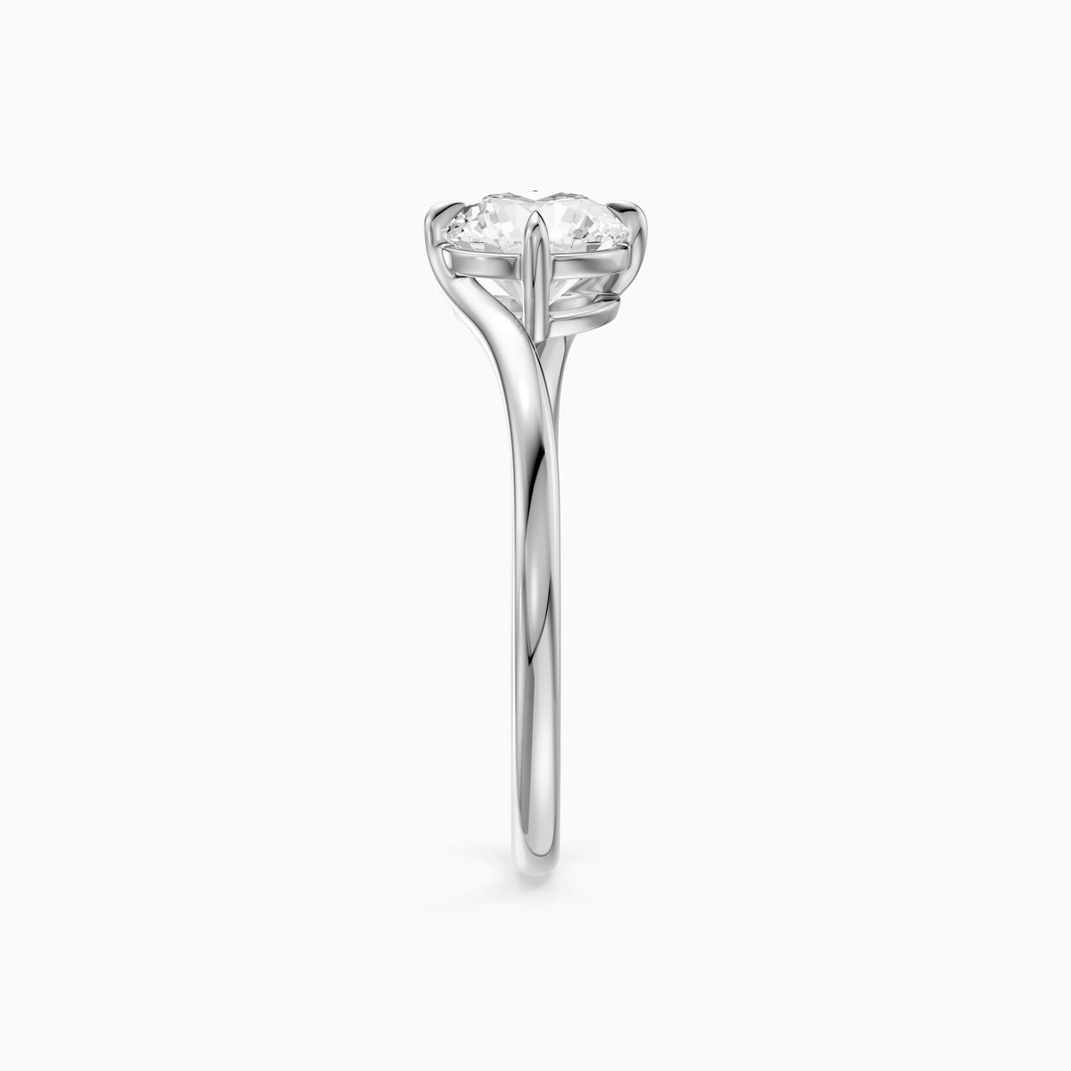 Aven Round Cut Solitaire Bypass Lab Grown Diamond Engagement Ring