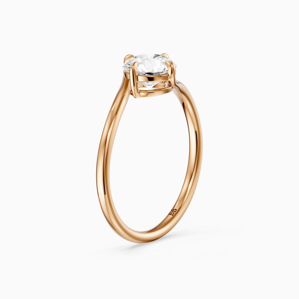 Aven Round Cut Solitaire Bypass Lab Grown Diamond Engagement Ring