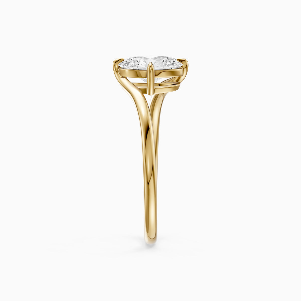 Lior Oval Cut Solitaire Bypass Lab Grown Diamond Engagement Ring