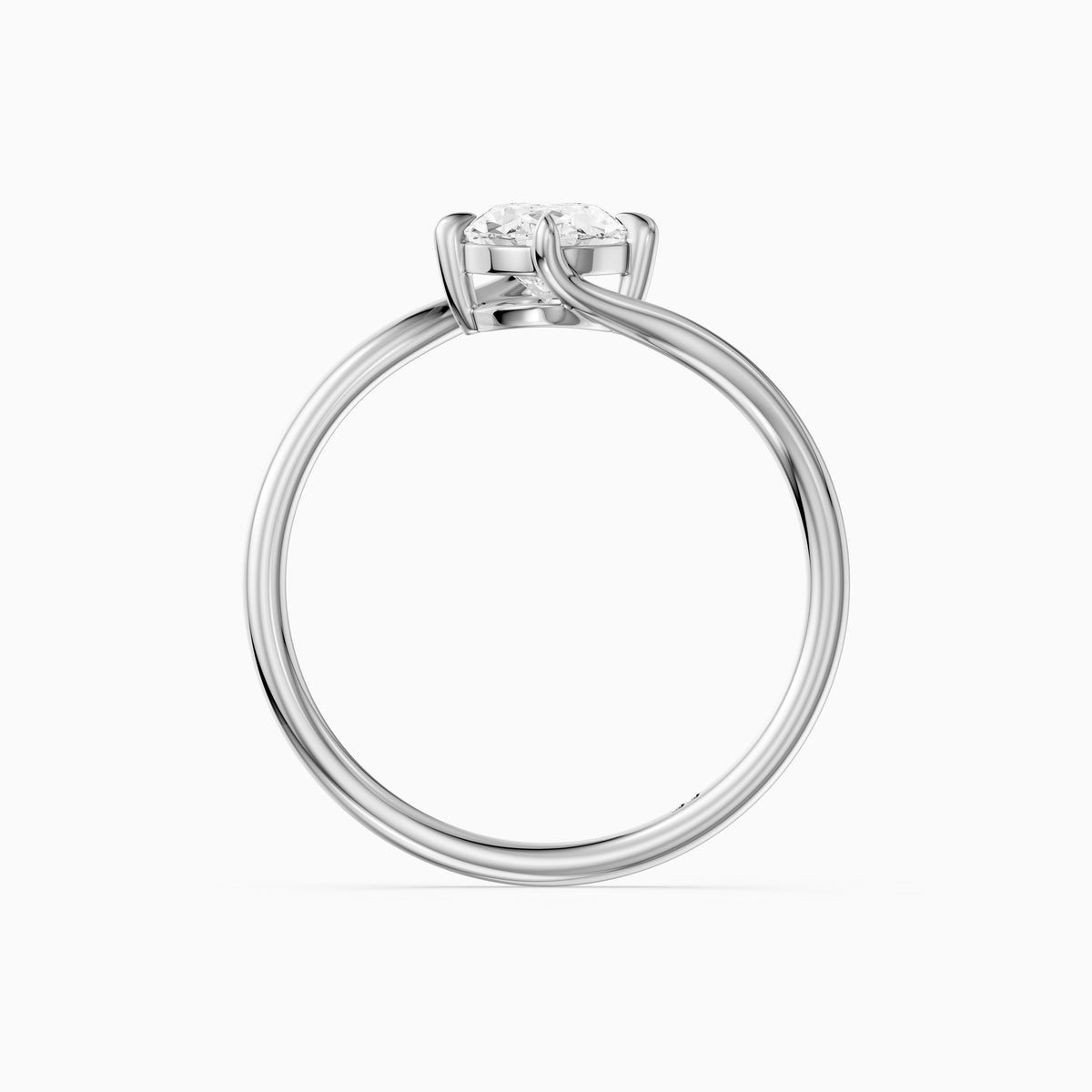 Lior Oval Cut Solitaire Bypass Lab Grown Diamond Engagement Ring