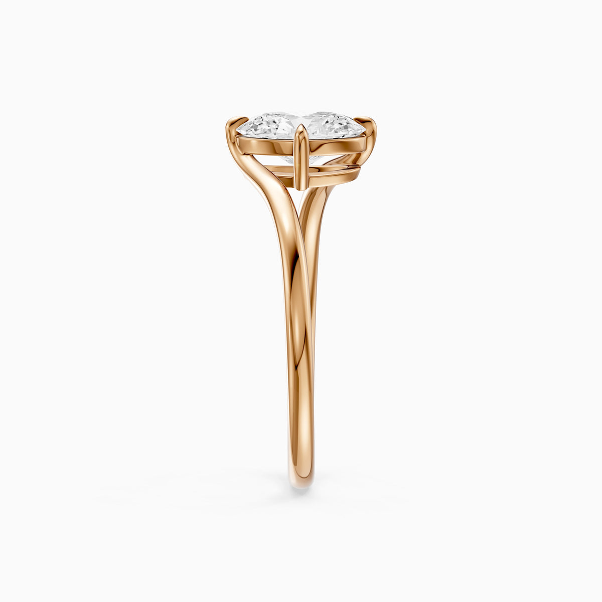 Lior Oval Cut Solitaire Bypass Lab Grown Diamond Engagement Ring