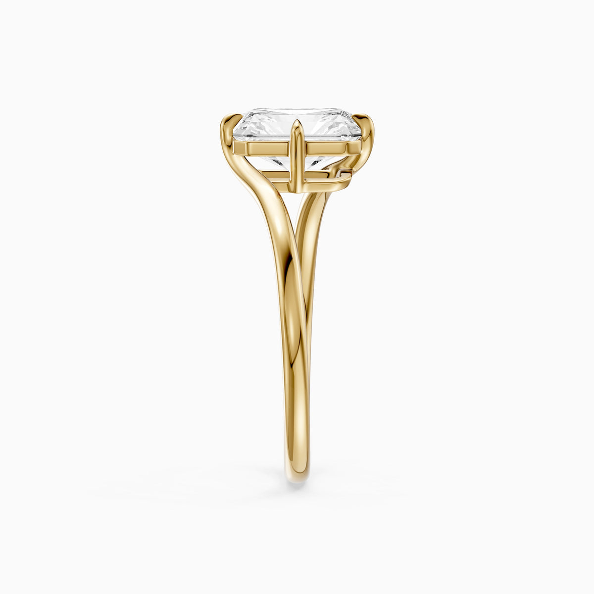Sora Radiant Cut Solitaire Bypass Lab Grown Diamond Engagement Ring
