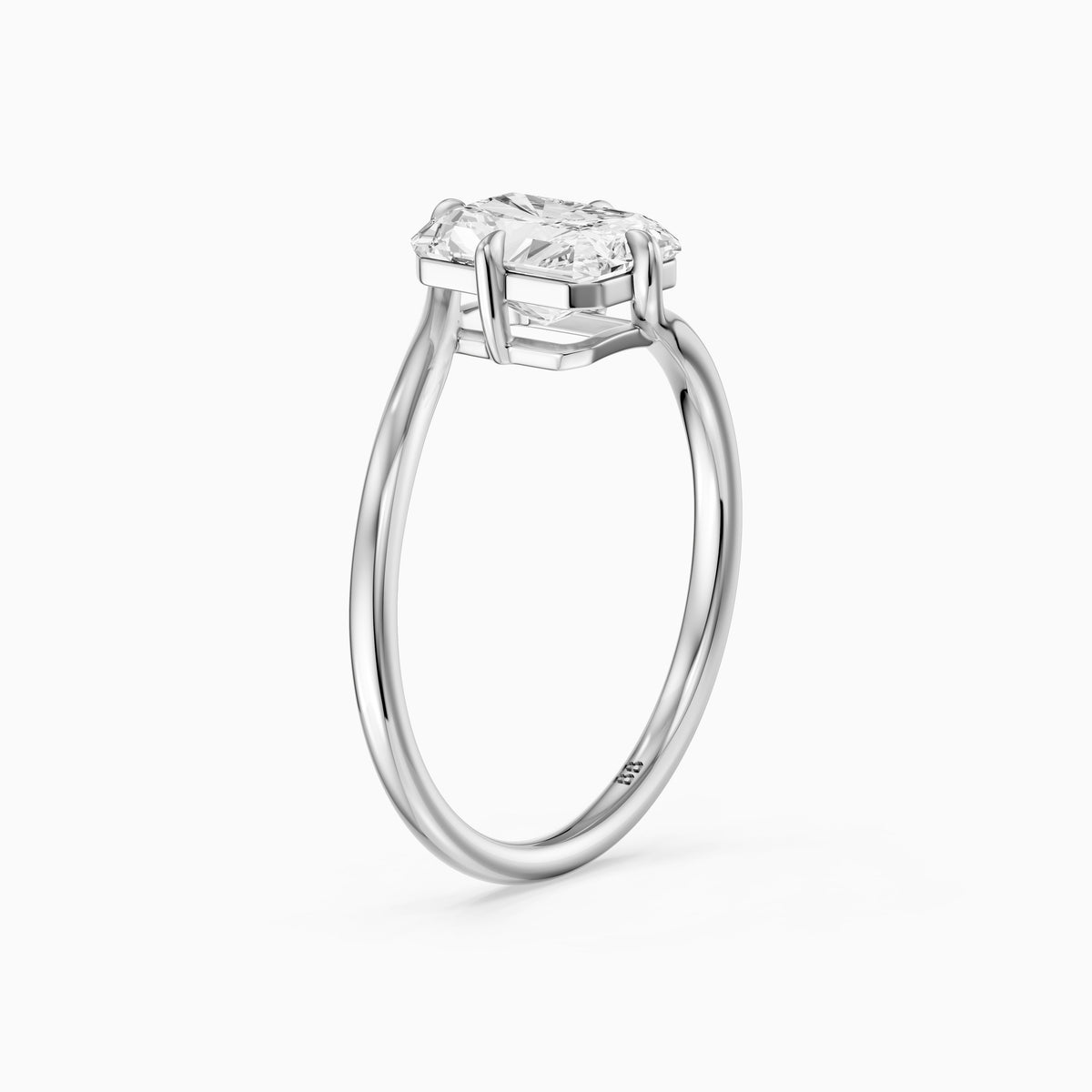 Sora Radiant Cut Solitaire Bypass Lab Grown Diamond Engagement Ring