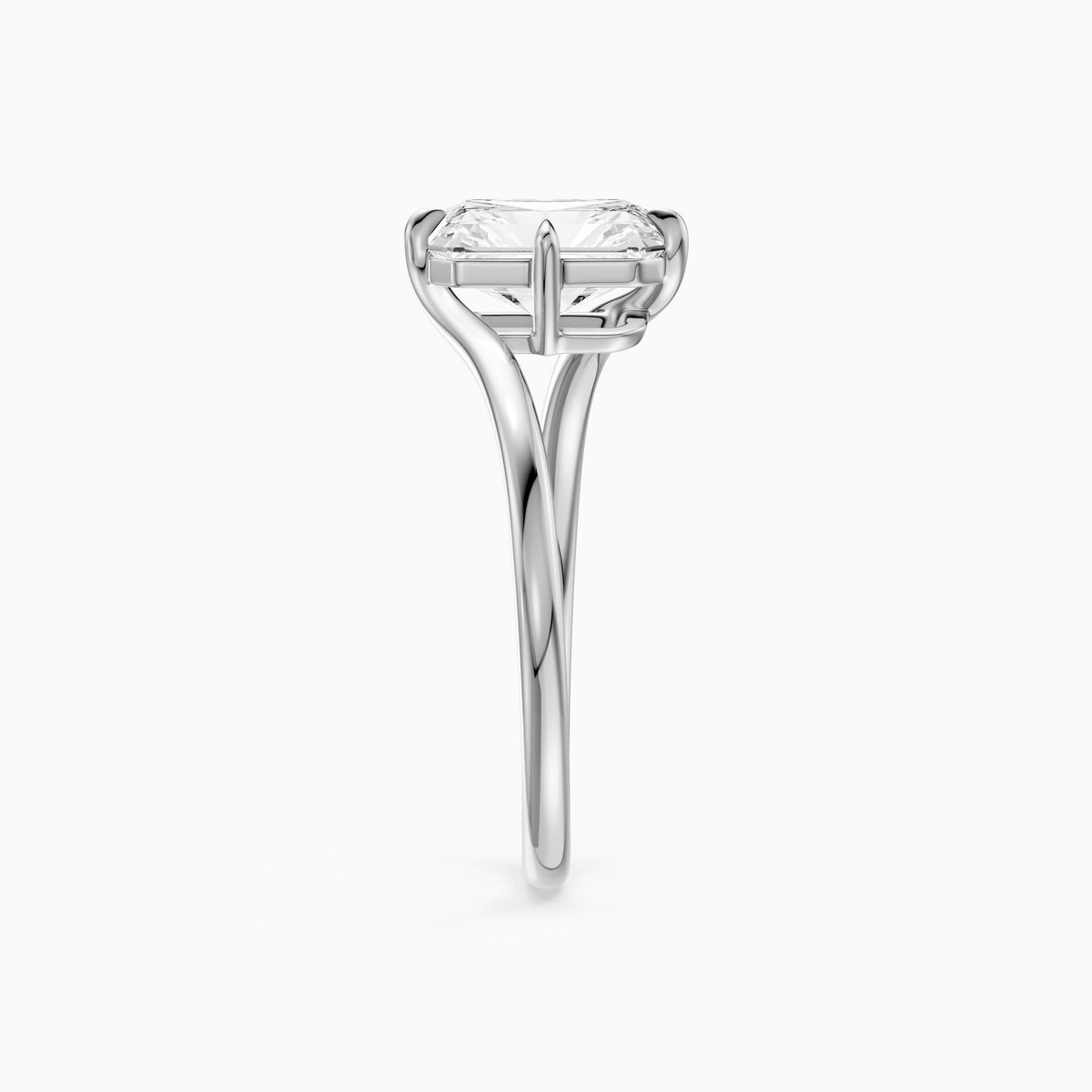 Sora Radiant Cut Solitaire Bypass Lab Grown Diamond Engagement Ring