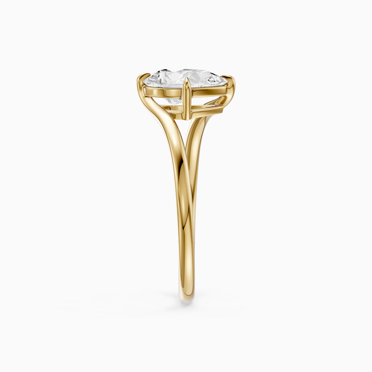 Kiva Pear Solitaire Bypass Lab Grown Diamond Engagement Ring