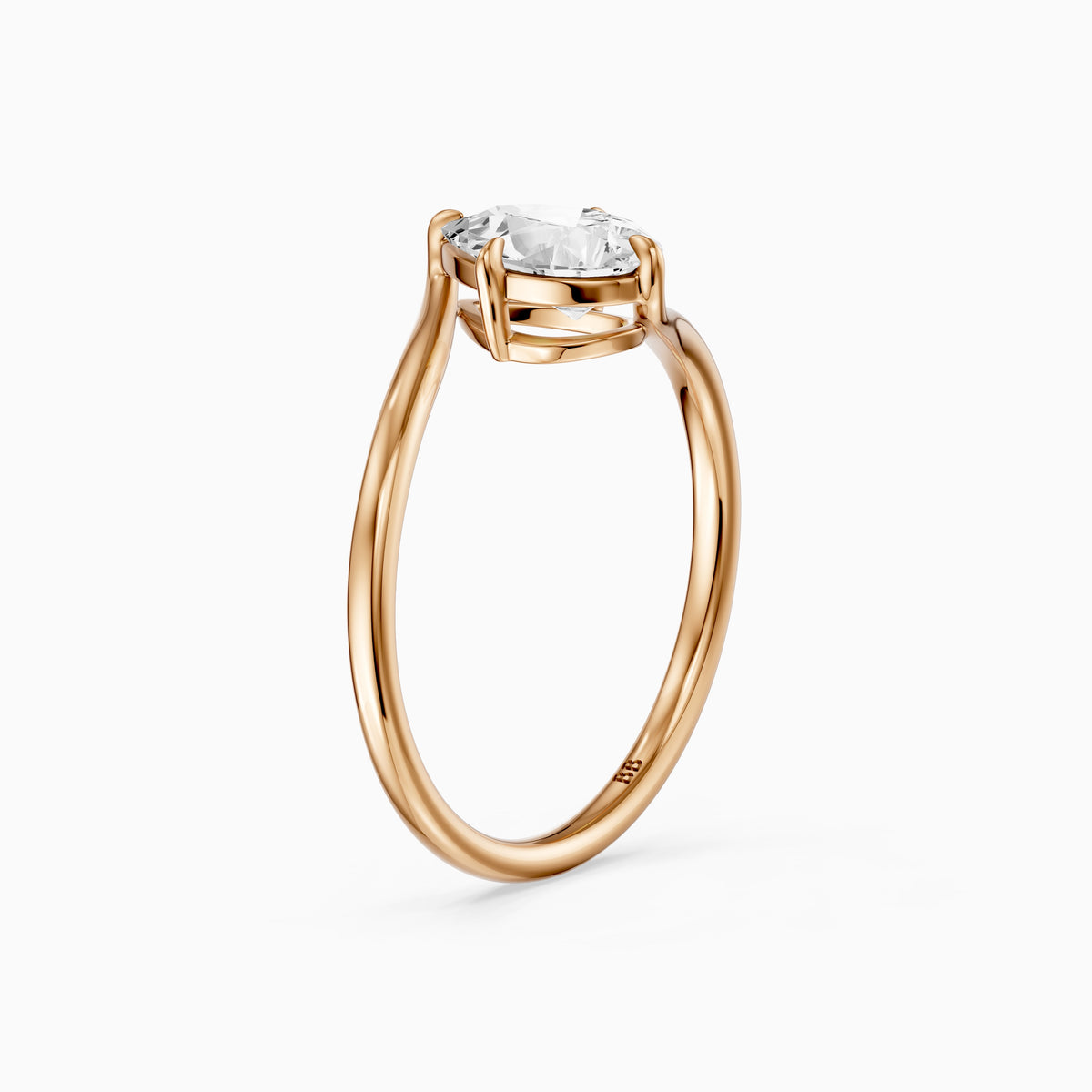 Kiva Pear Solitaire Bypass Lab Grown Diamond Engagement Ring