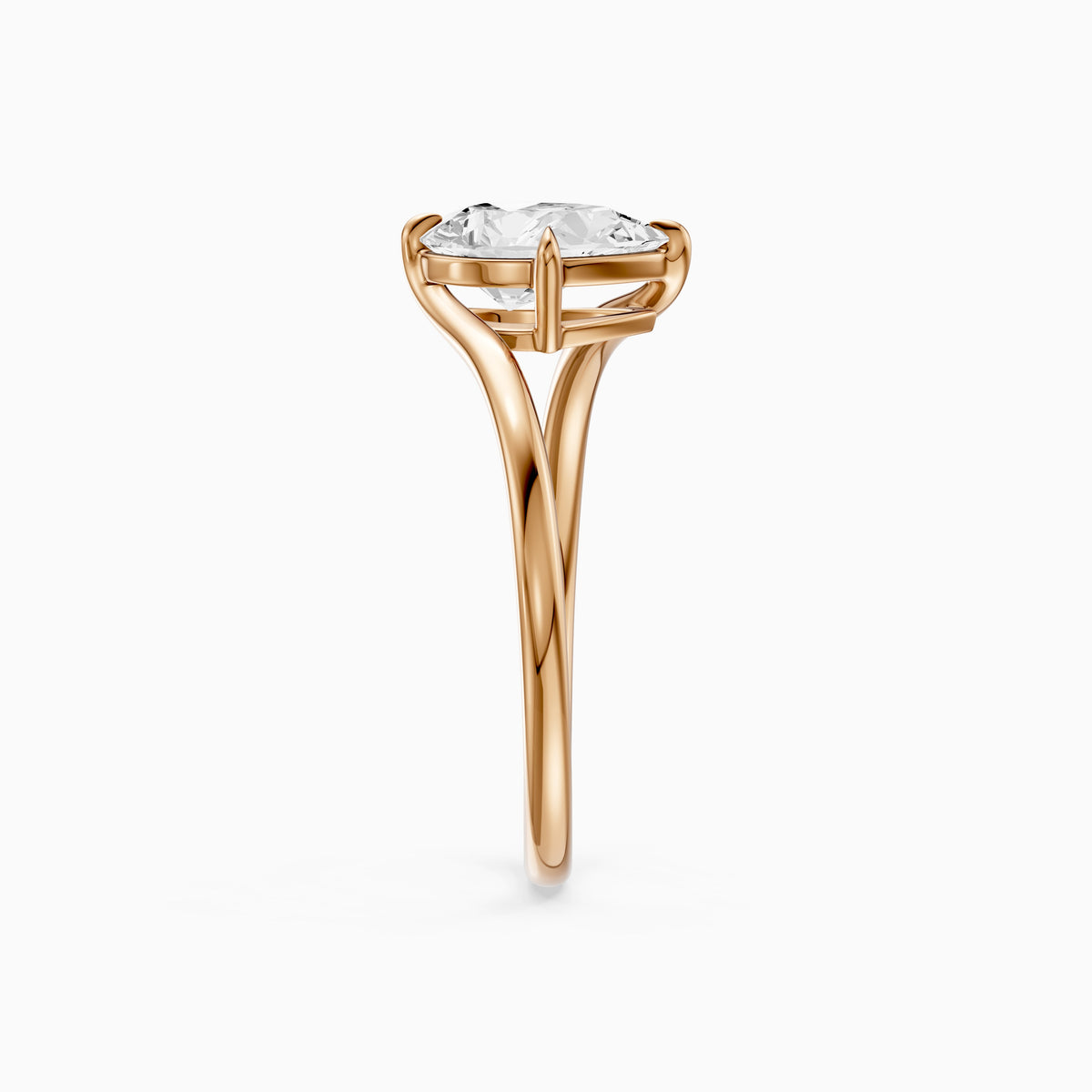 Kiva Pear Solitaire Bypass Lab Grown Diamond Engagement Ring