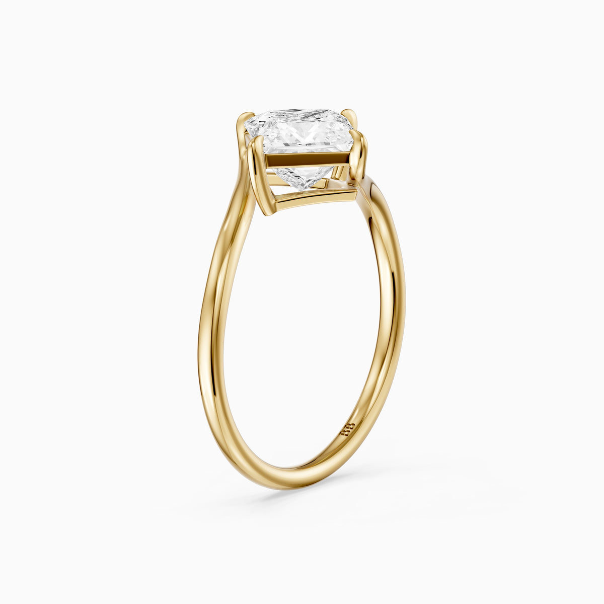 Tova Princess Cut Solitaire Bypass Lab Grown Diamond Engagement Ring