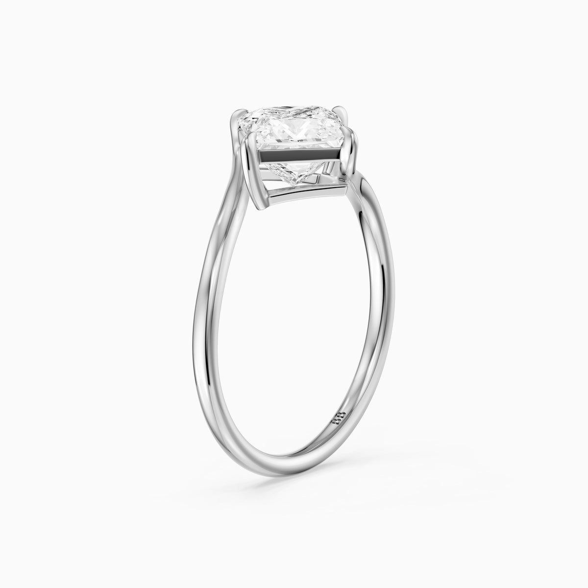 Tova Princess Cut Solitaire Bypass Lab Grown Diamond Engagement Ring