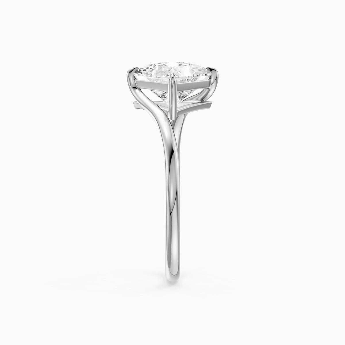 Tova Princess Cut Solitaire Bypass Lab Grown Diamond Engagement Ring