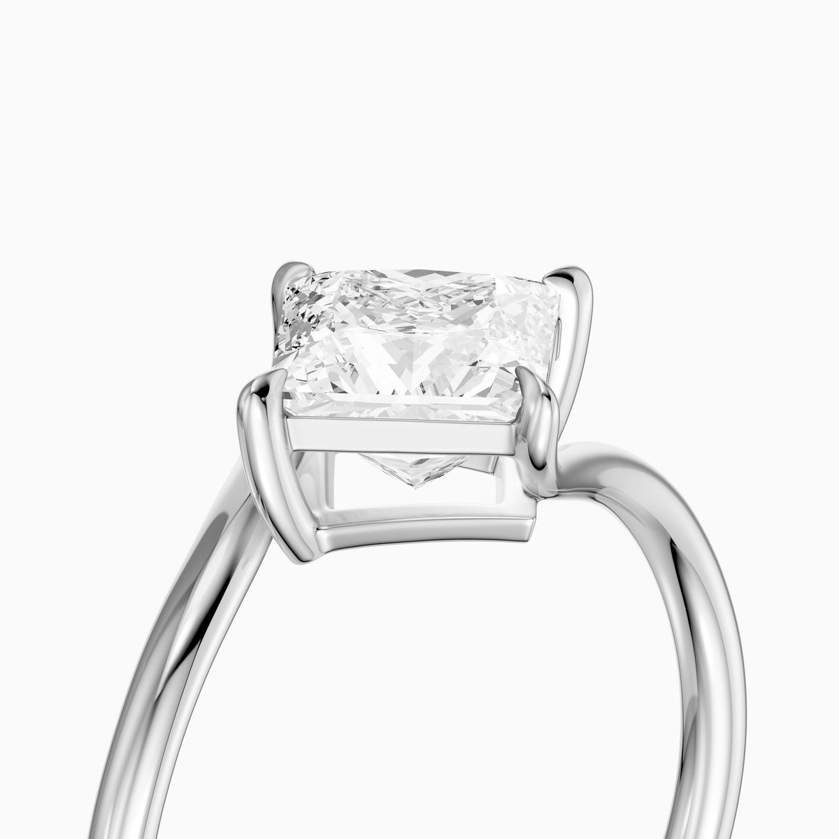 Tova Princess Cut Solitaire Bypass Lab Grown Diamond Engagement Ring