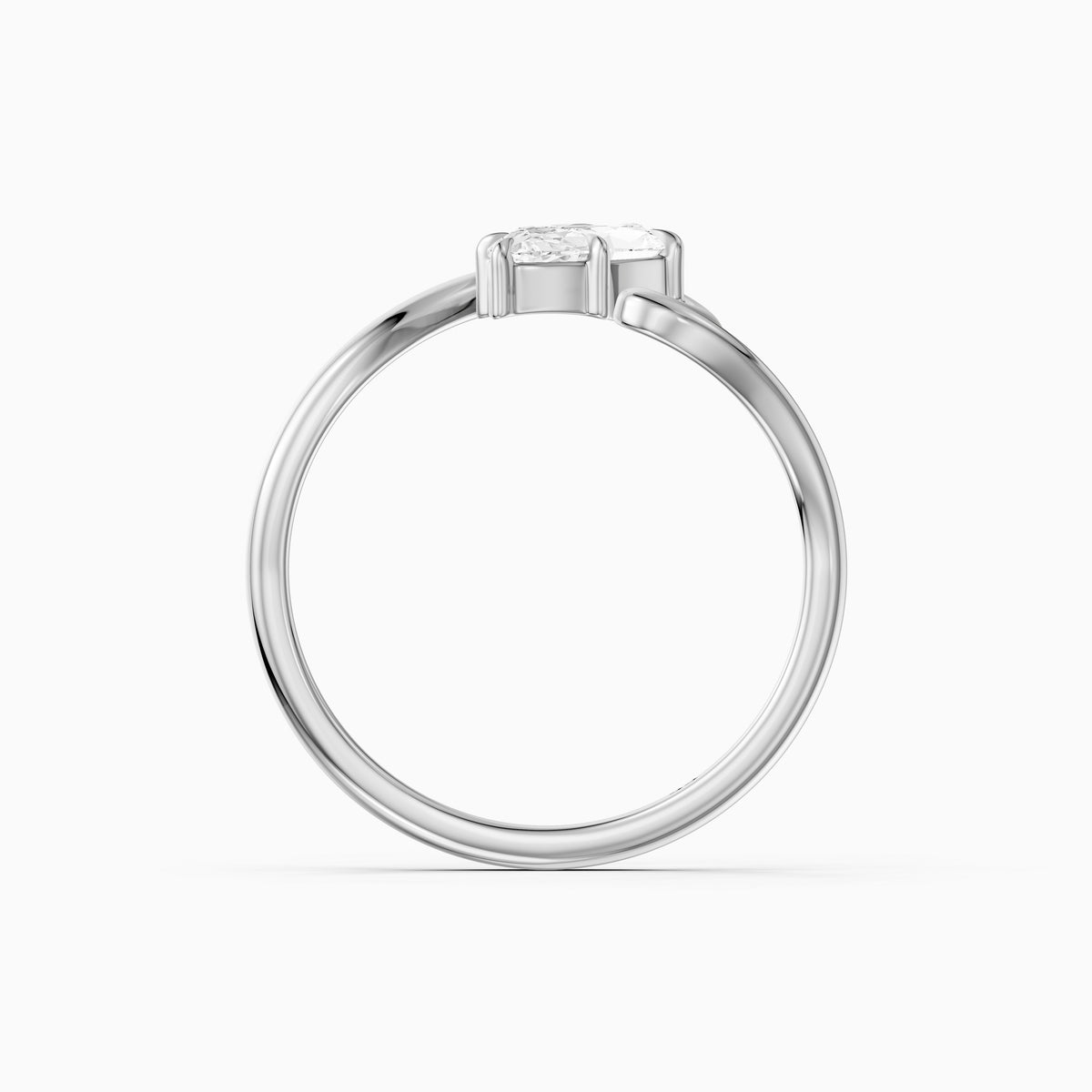 Enya Marquise Moissanite Diamond Bypass Wave Solitaire Ring