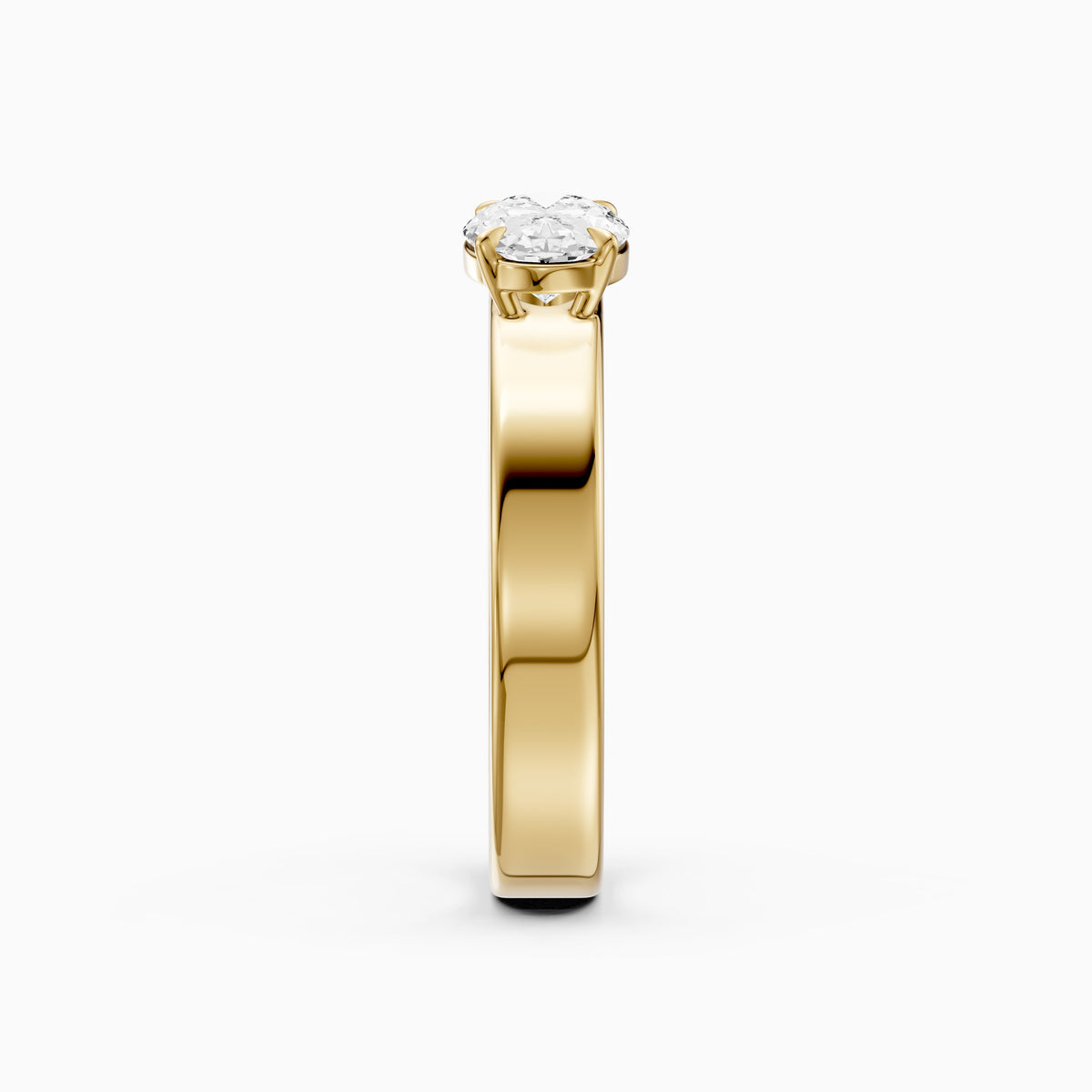 Tansy Oval Cut Round Side Stone Lab Grown Diamond Engagement Ring