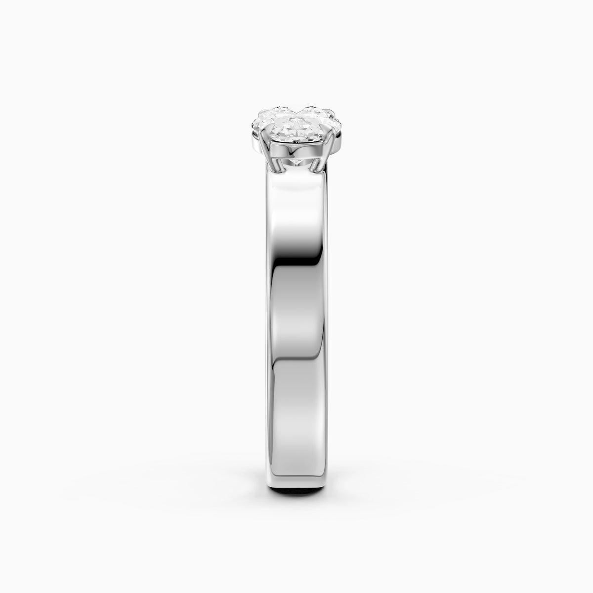 Tansy Oval Cut Round Side Stone Lab Grown Diamond Engagement Ring
