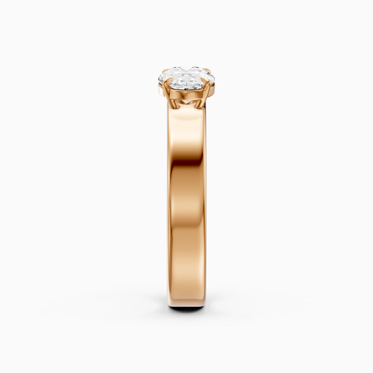 Tansy Oval Cut Round Side Stone Lab Grown Diamond Engagement Ring