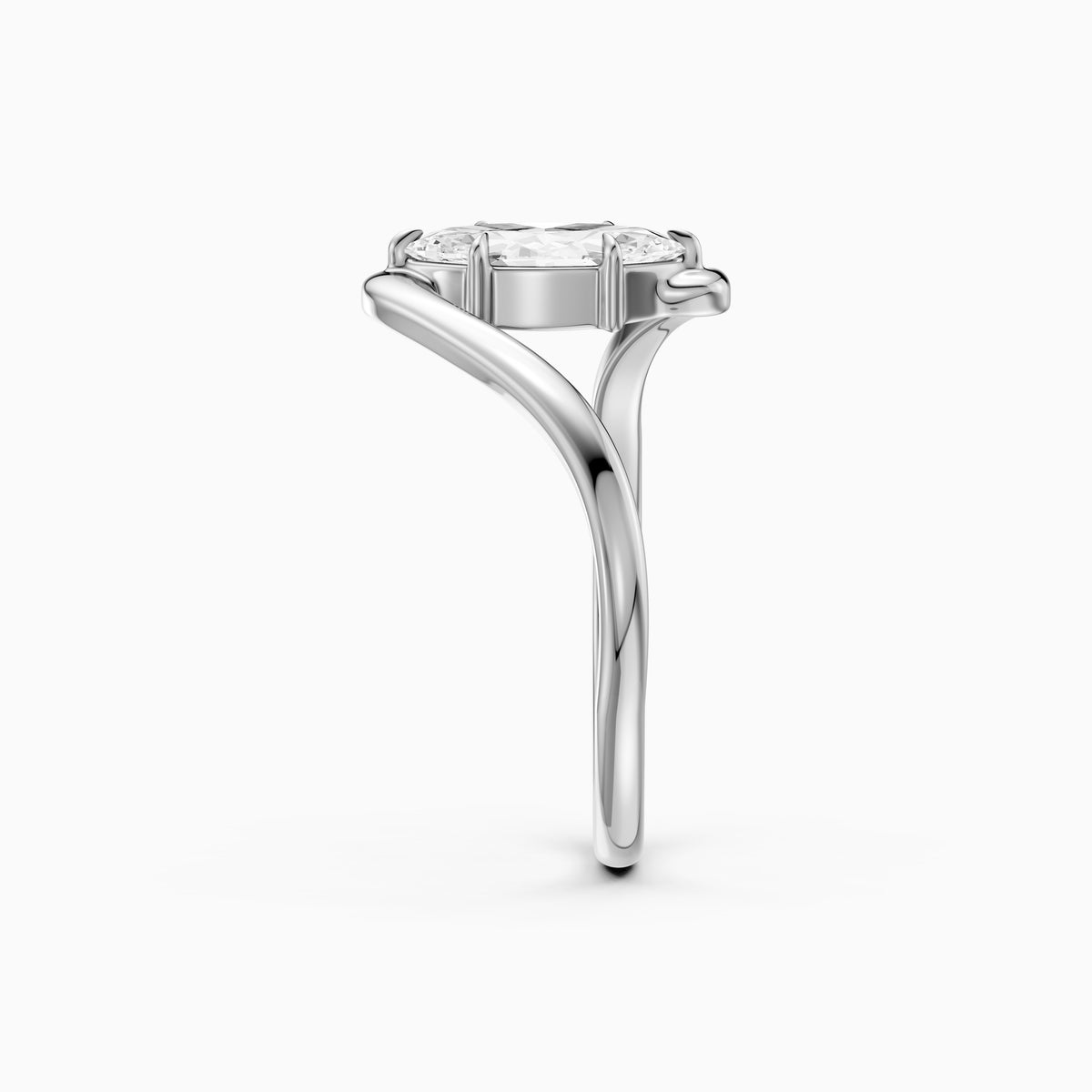 Juno Marquise 6 Prong Bypass Moissanite Diamond Engagement Ring