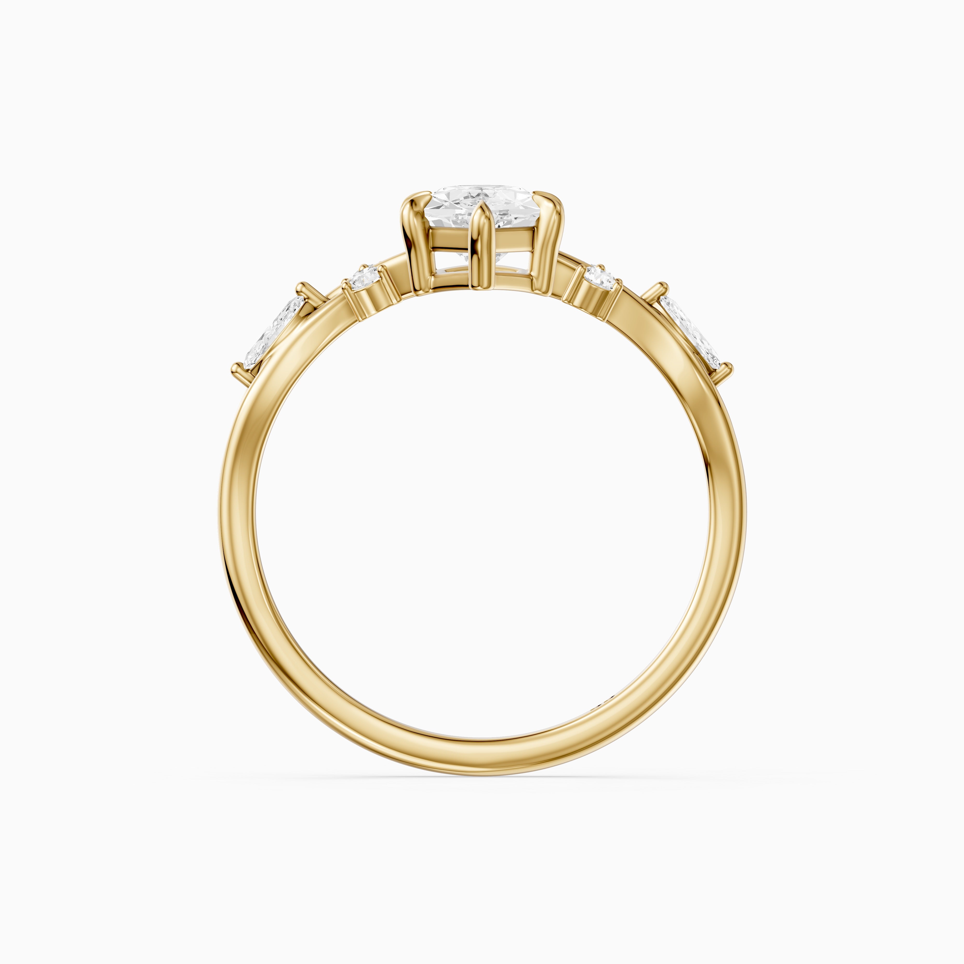 Yara Nature Inspired Dutch Marquise Cut Lab Grown Diamond Engagement Ring