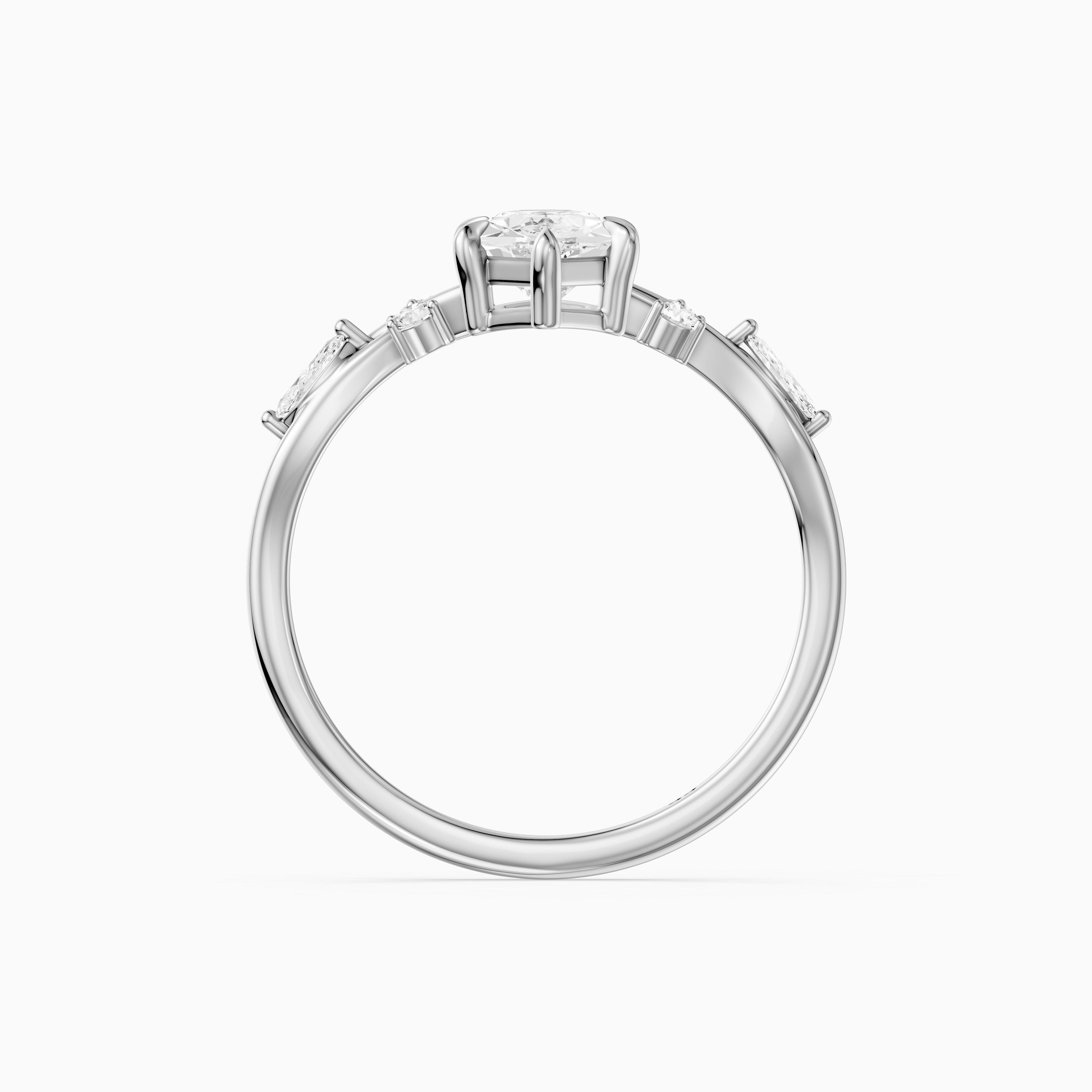 Yara Nature Inspired Dutch Marquise Cut Lab Grown Diamond Engagement Ring
