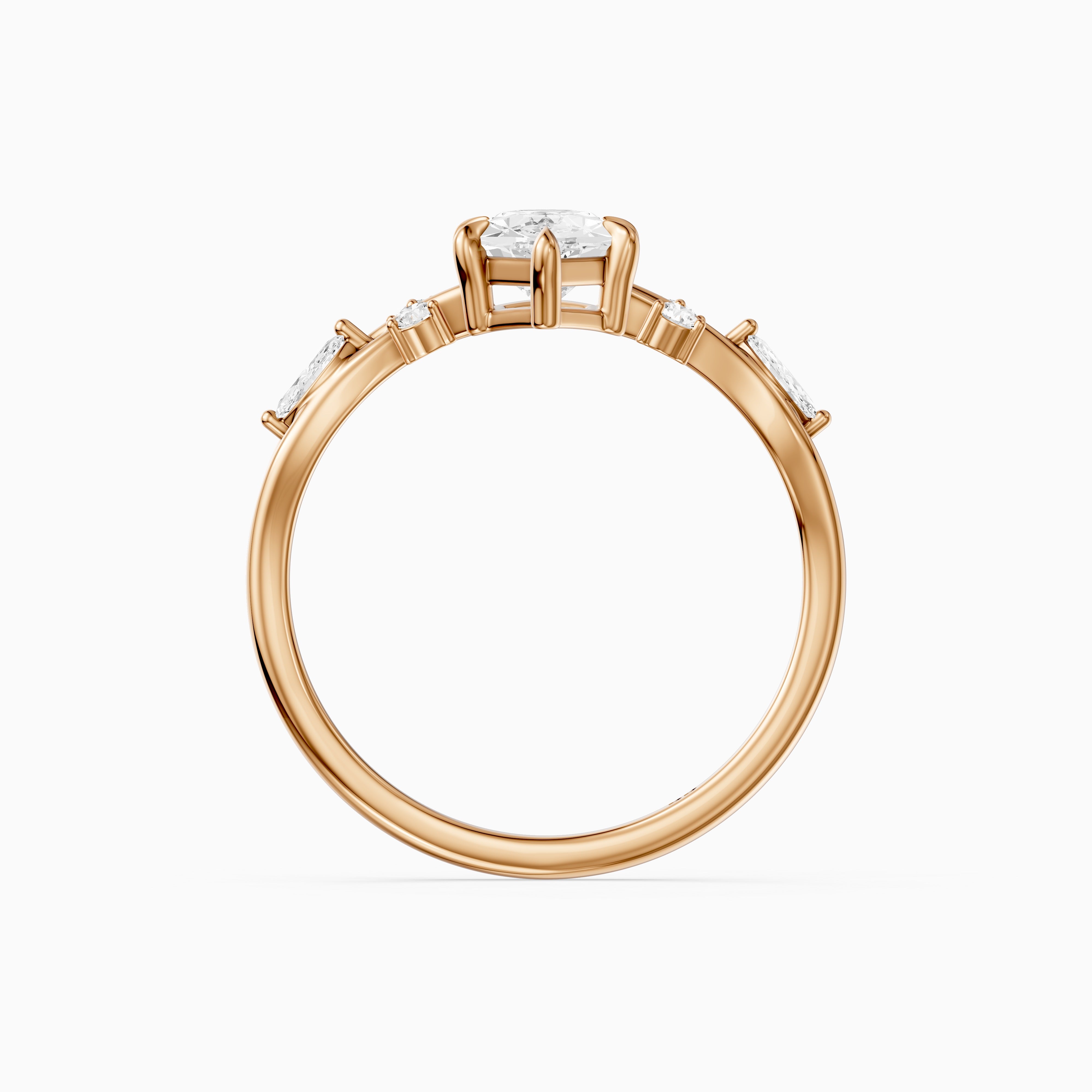 Yara Nature Inspired Dutch Marquise Cut Lab Grown Diamond Engagement Ring