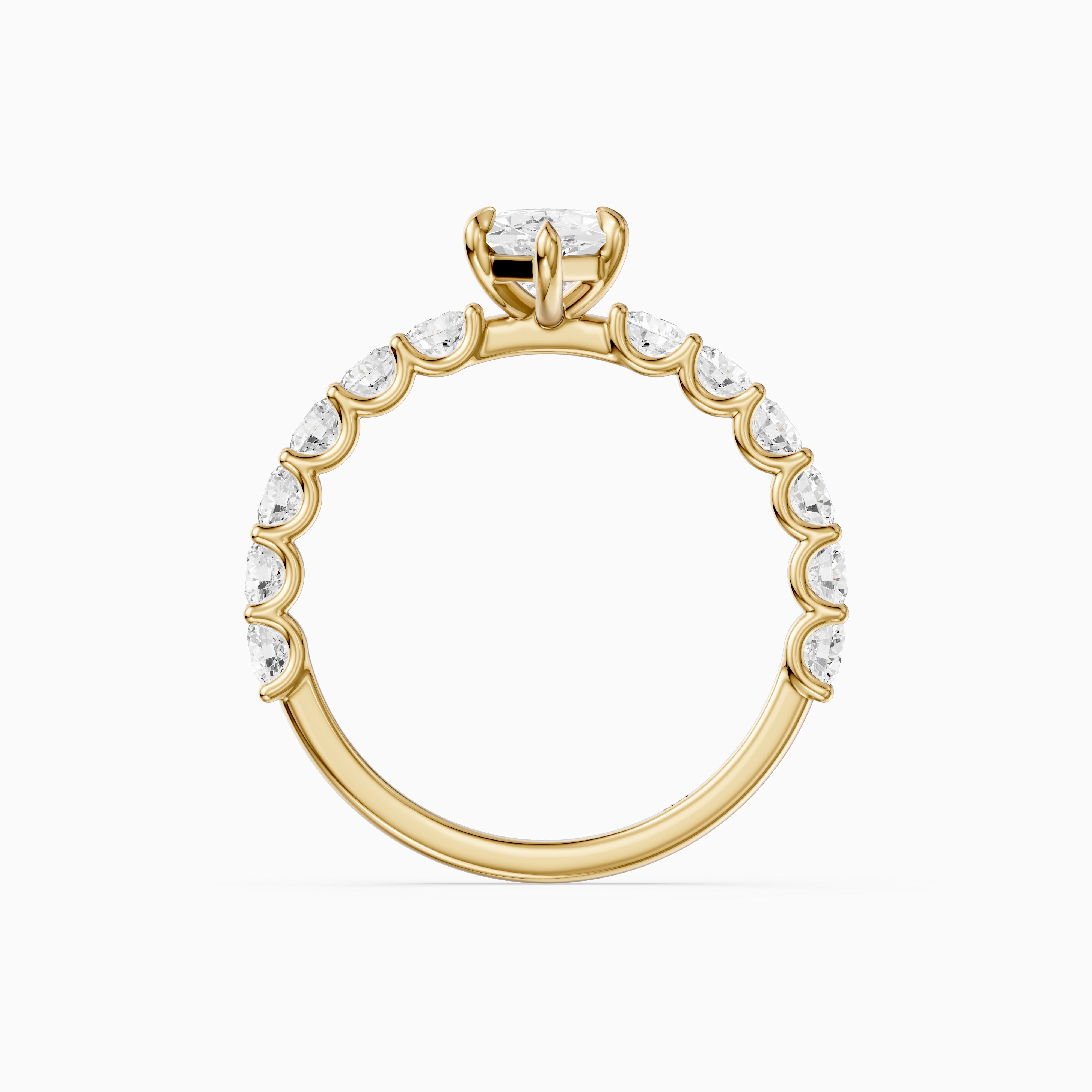 Corin Dutch Marquise Lab Grown Diamond Ring with Shared Prong Diamond Band
