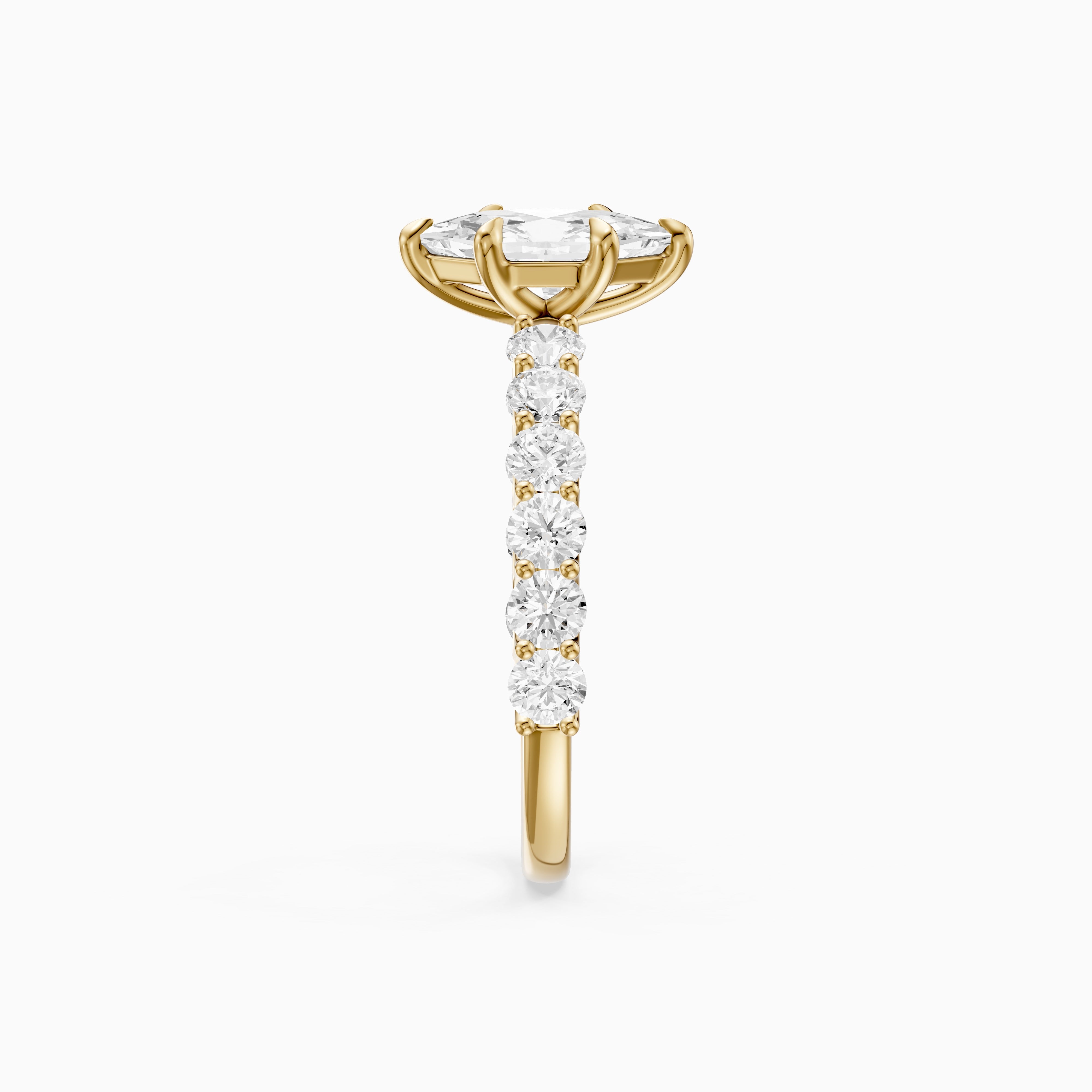 Corin Dutch Marquise Lab Grown Diamond Ring with Shared Prong Diamond Band