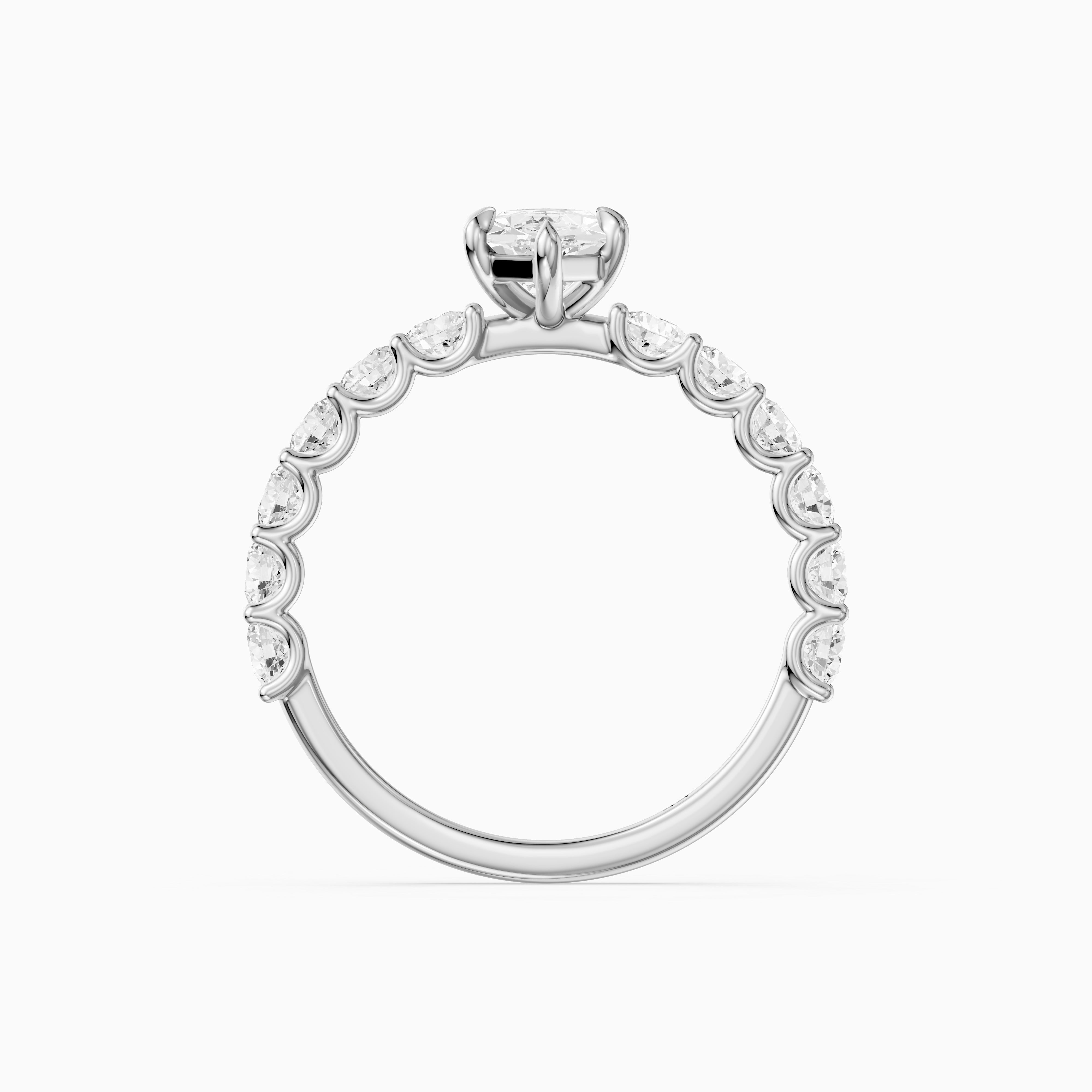Corin Dutch Marquise Lab Grown Diamond Ring with Shared Prong Diamond Band