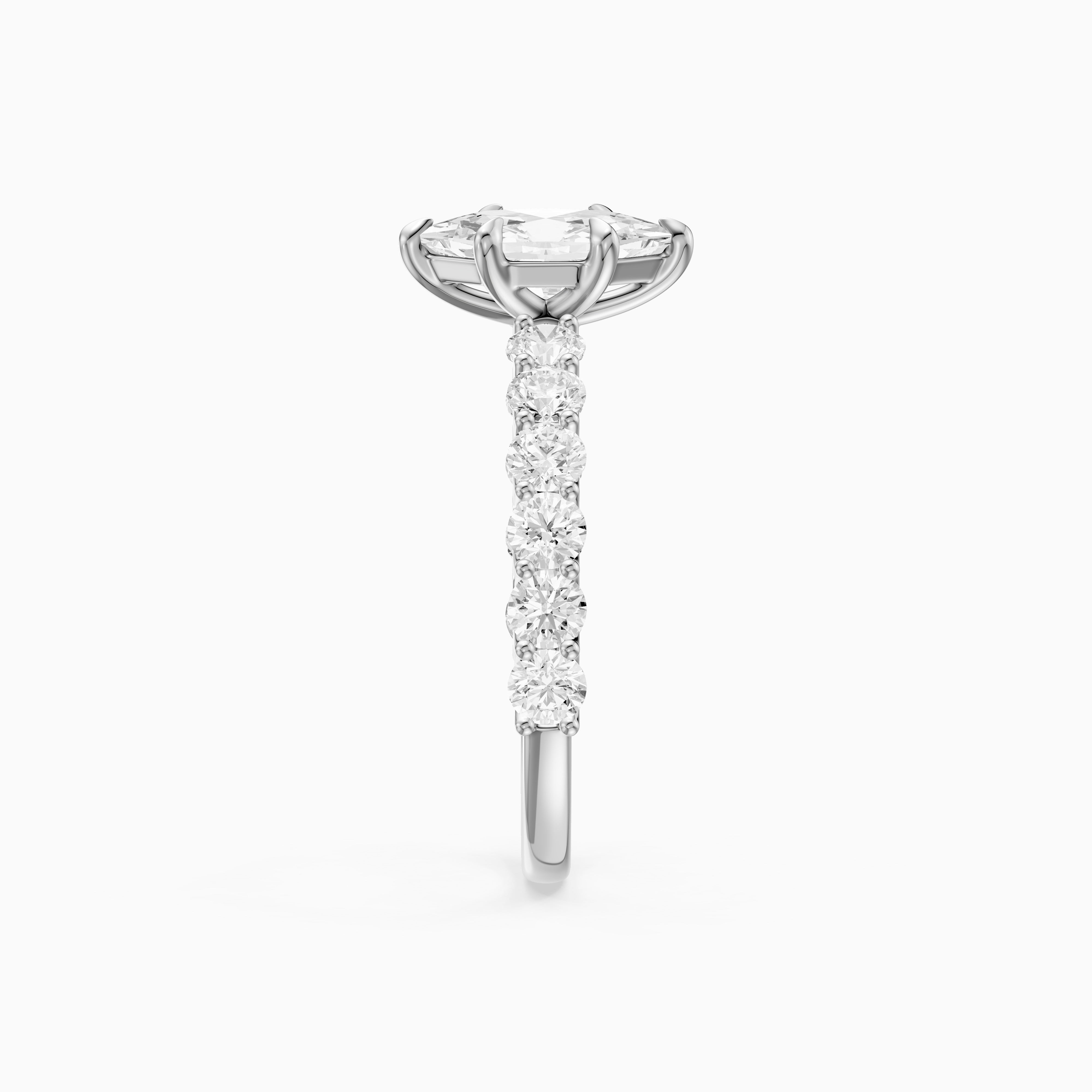 Corin Dutch Marquise Lab Grown Diamond Ring with Shared Prong Diamond Band
