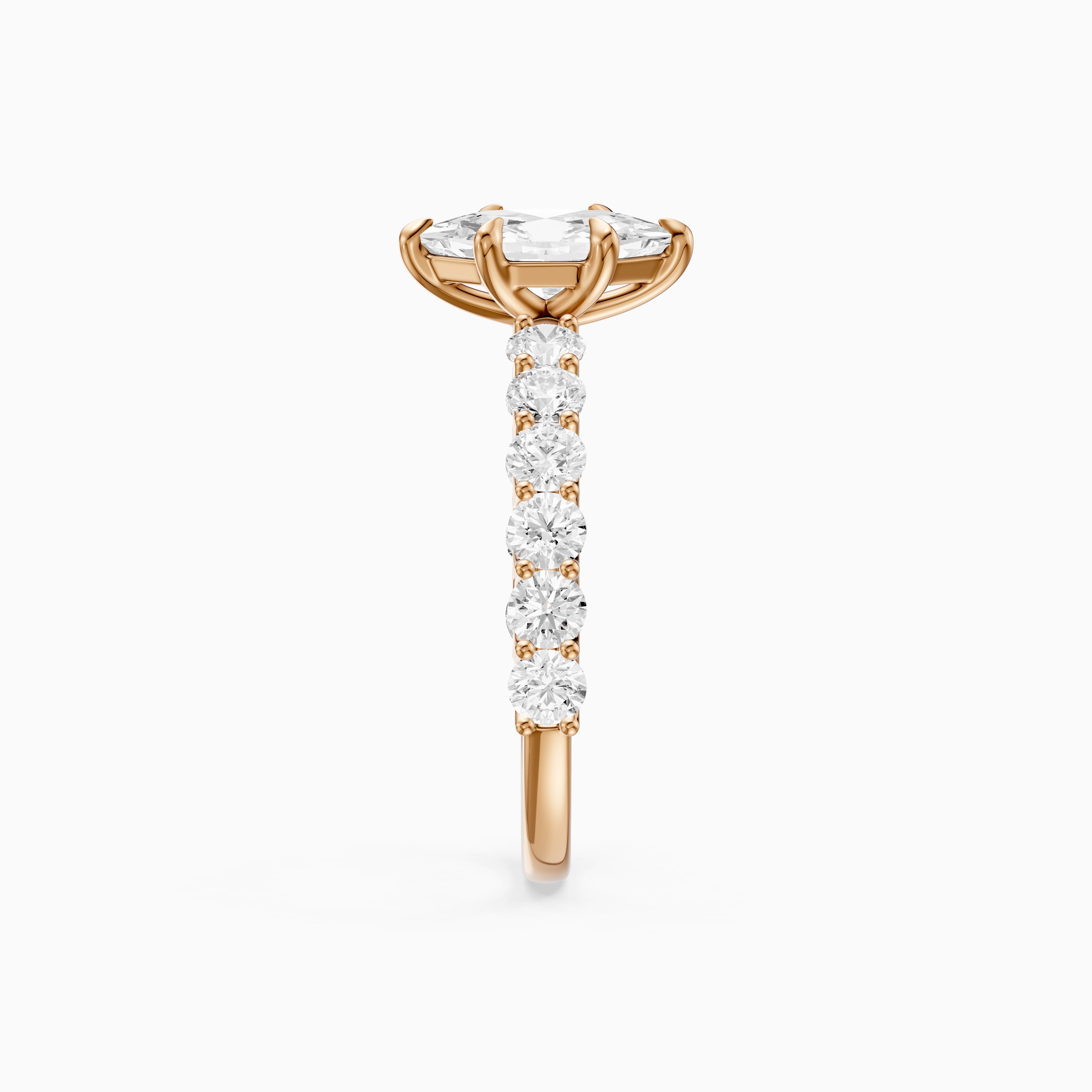 Corin Dutch Marquise Lab Grown Diamond Ring with Shared Prong Diamond Band