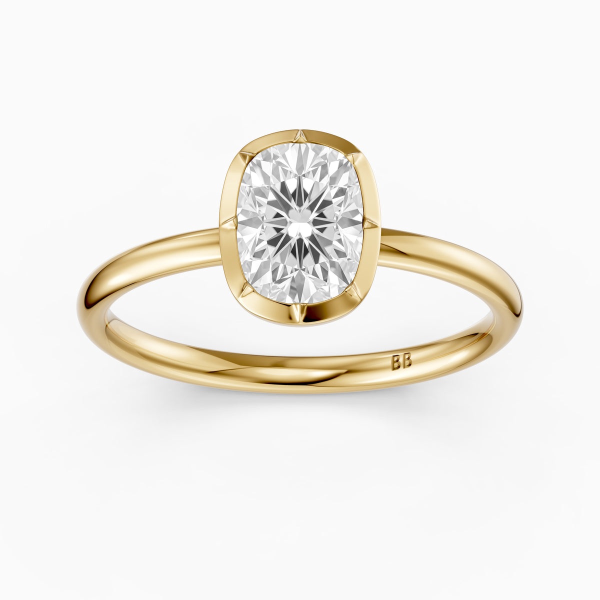 Zoe Elongated Cushion Lab Grown Diamond Solitaire Engagement Ring