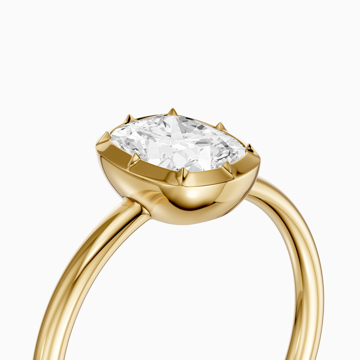 Zoe Elongated Cushion Lab Grown Diamond Solitaire Engagement Ring
