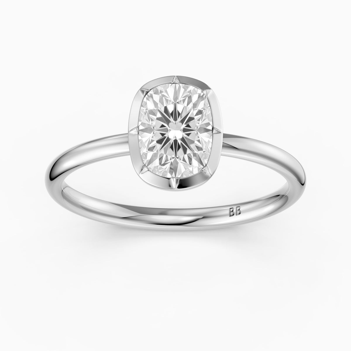 Zoe Elongated Cushion Lab Grown Diamond Solitaire Engagement Ring