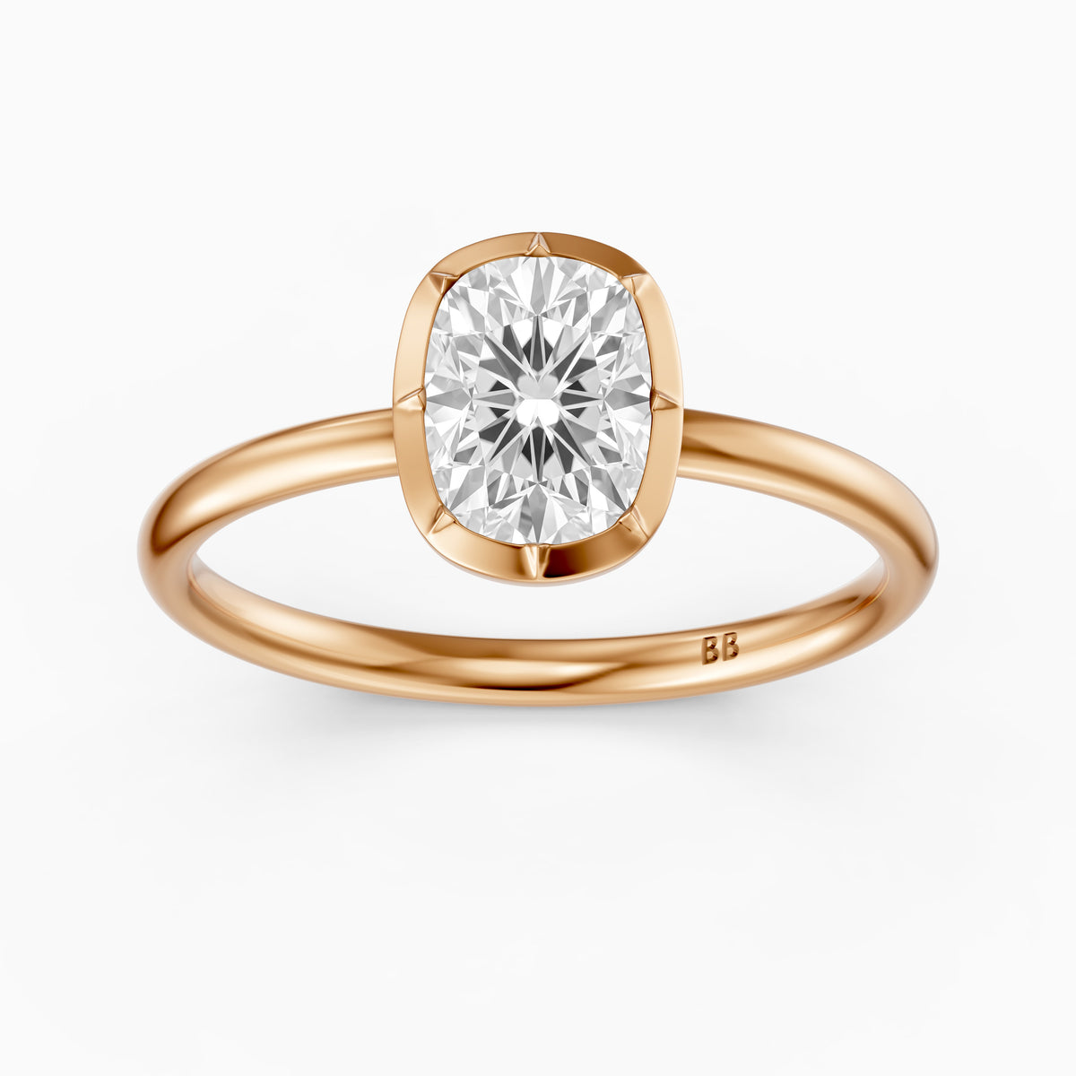Zoe Elongated Cushion Lab Grown Diamond Solitaire Engagement Ring